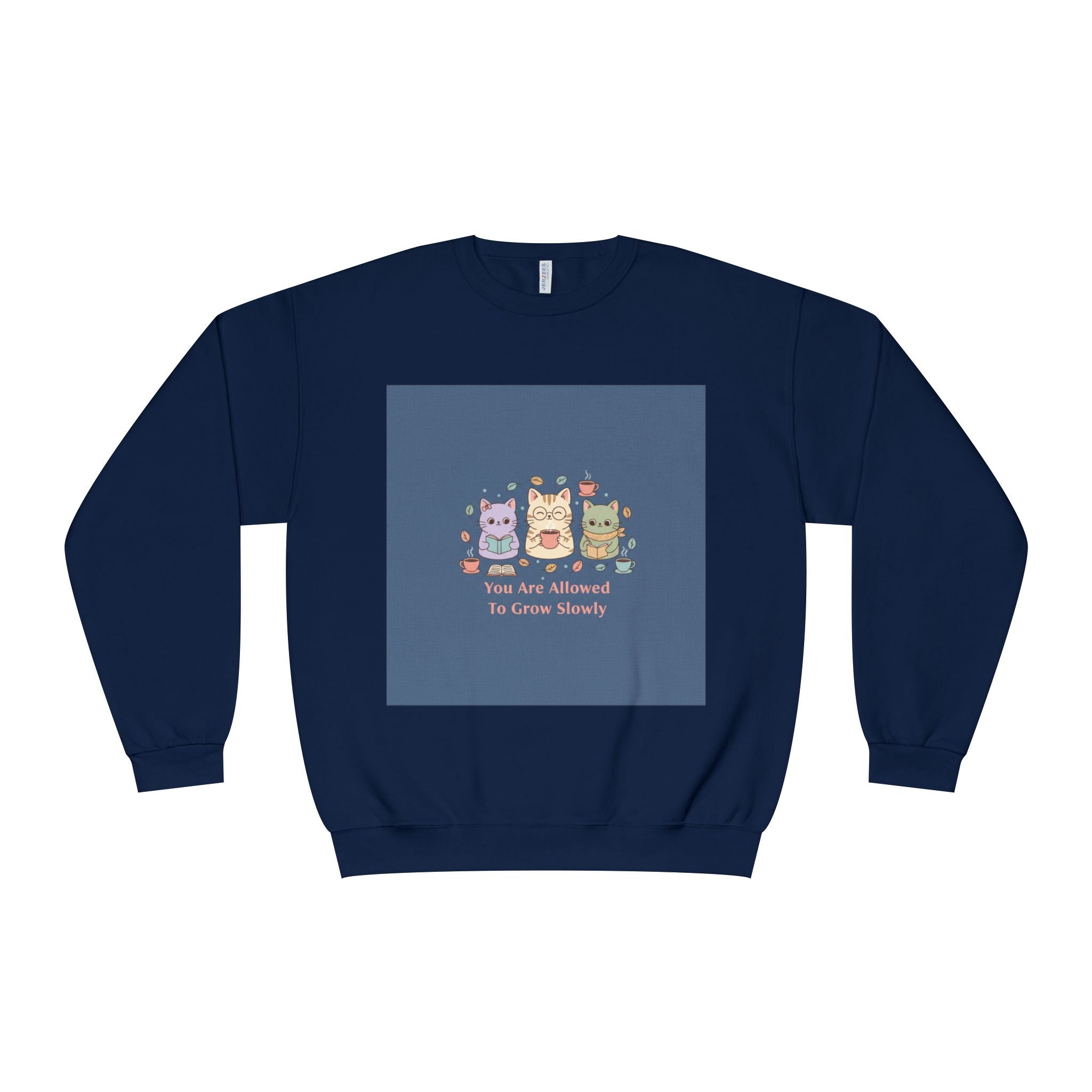 Cats With Glasses Crewneck Sweatshirt – You Are Allowed to Grow Slowly