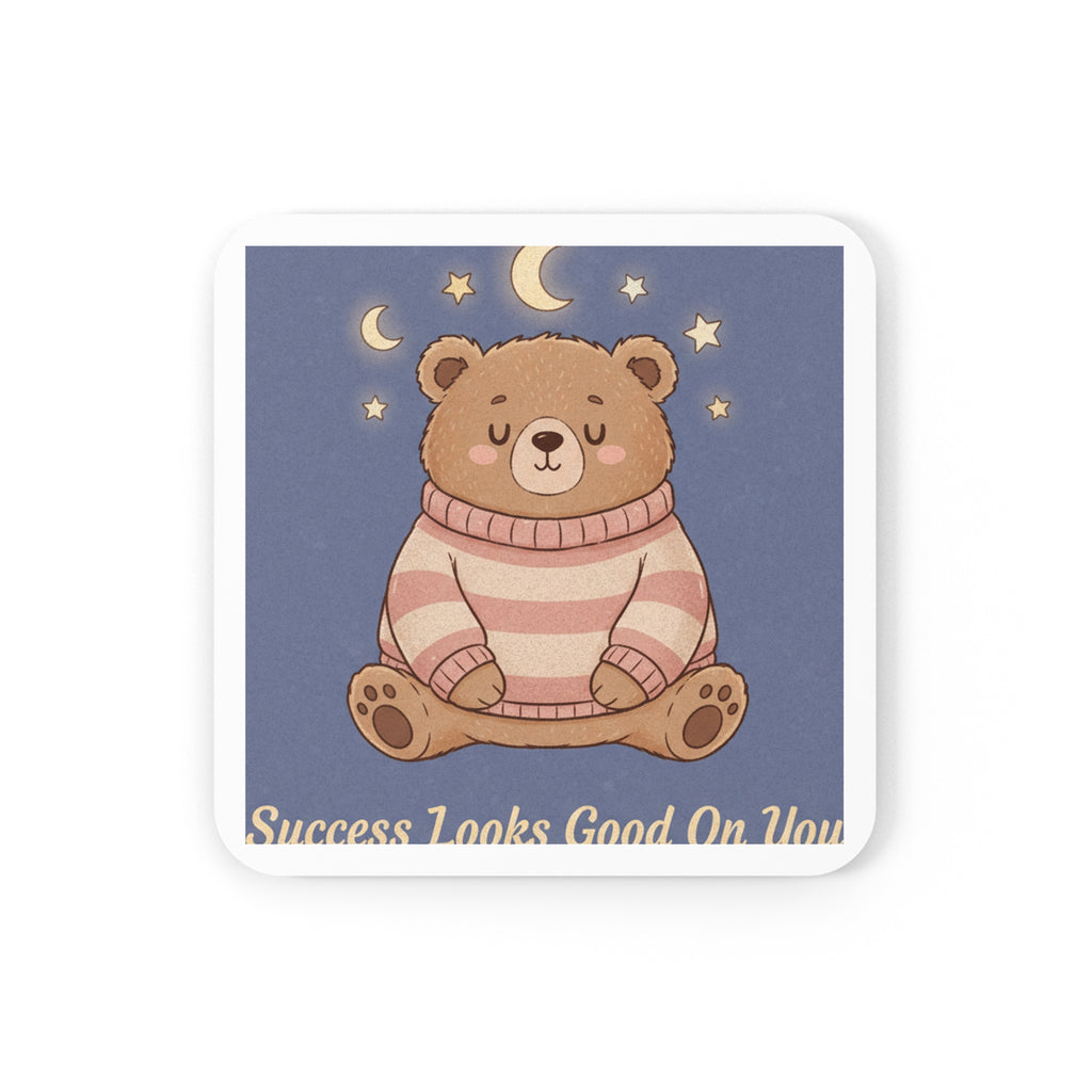 Bear Cork Coaster – Success Looks Good on You