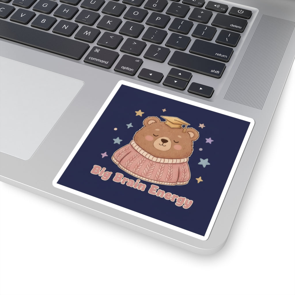 Bear Kiss-Cut Sticker – Big Brain Energy
