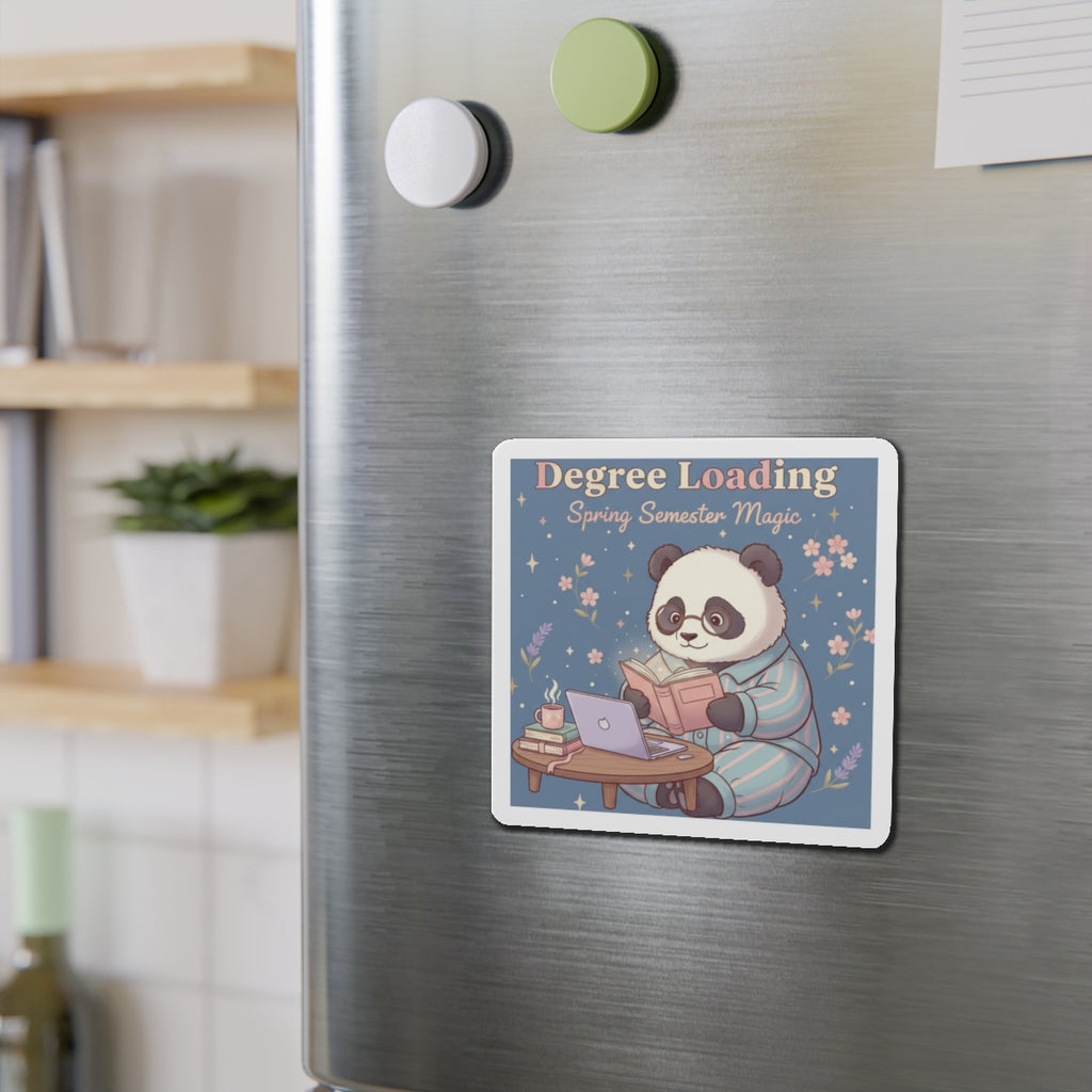 Panda Die-Cut Magnet – Degree Loading Spring Semester Magic