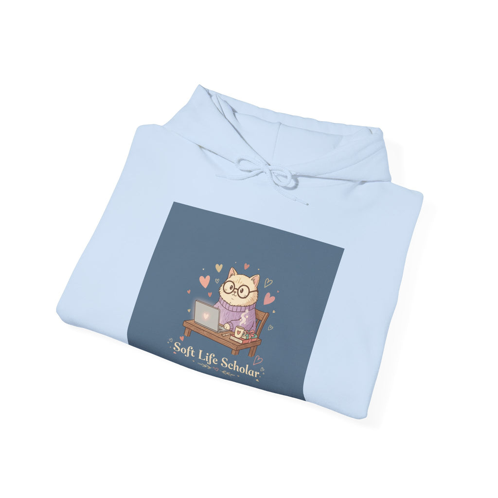 Soft Life Scholar Cat Hoodie