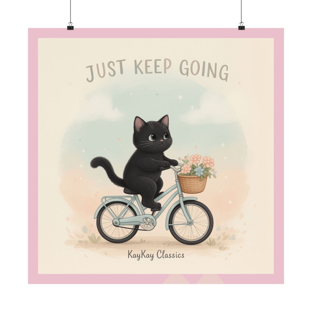 "Design" Black Cat Poster | College Girl Gift | Fashion | KayKay Classics