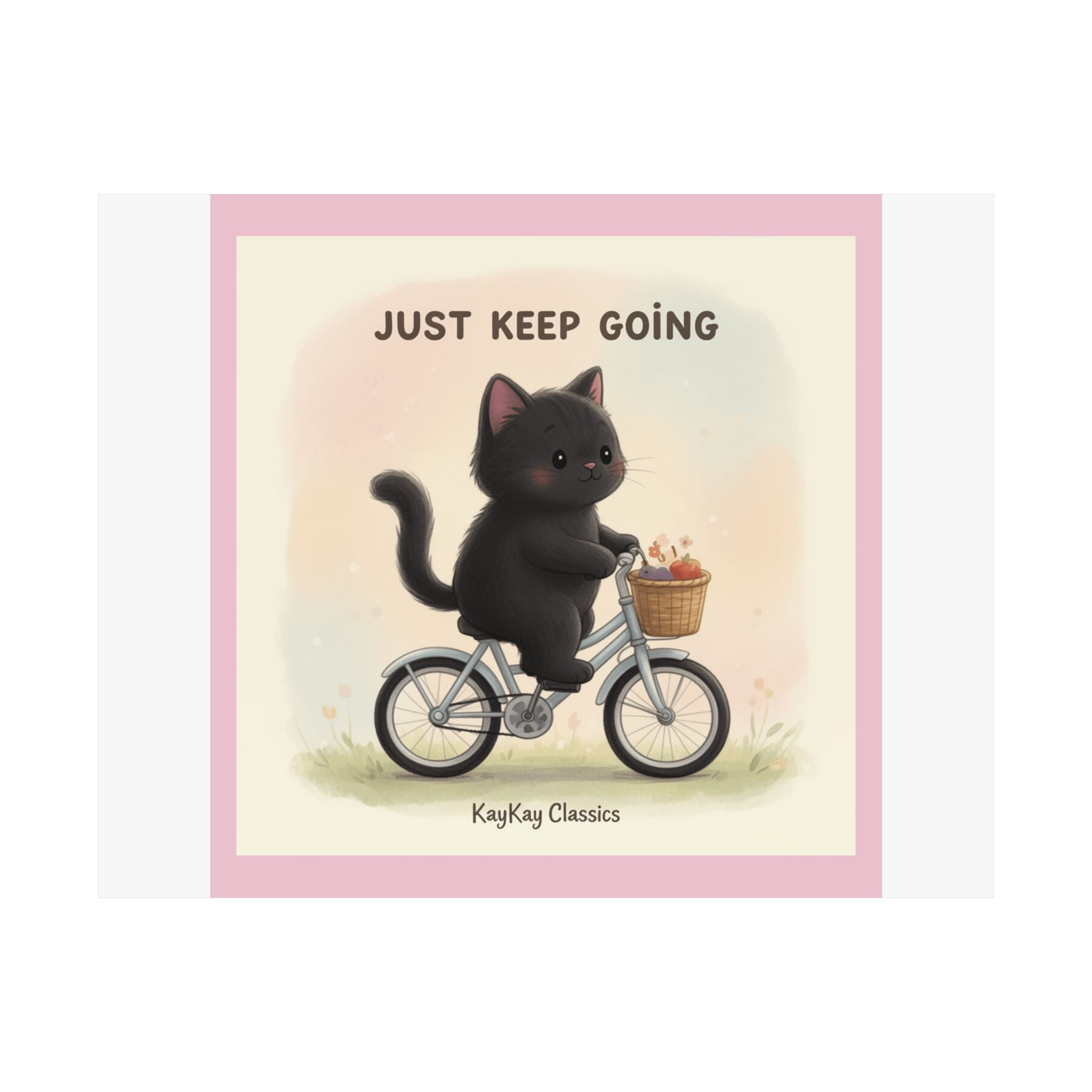 "Study Hard Dream Big" Black Cat Poster | College Girl Gift | Fashion | KayKay Classics