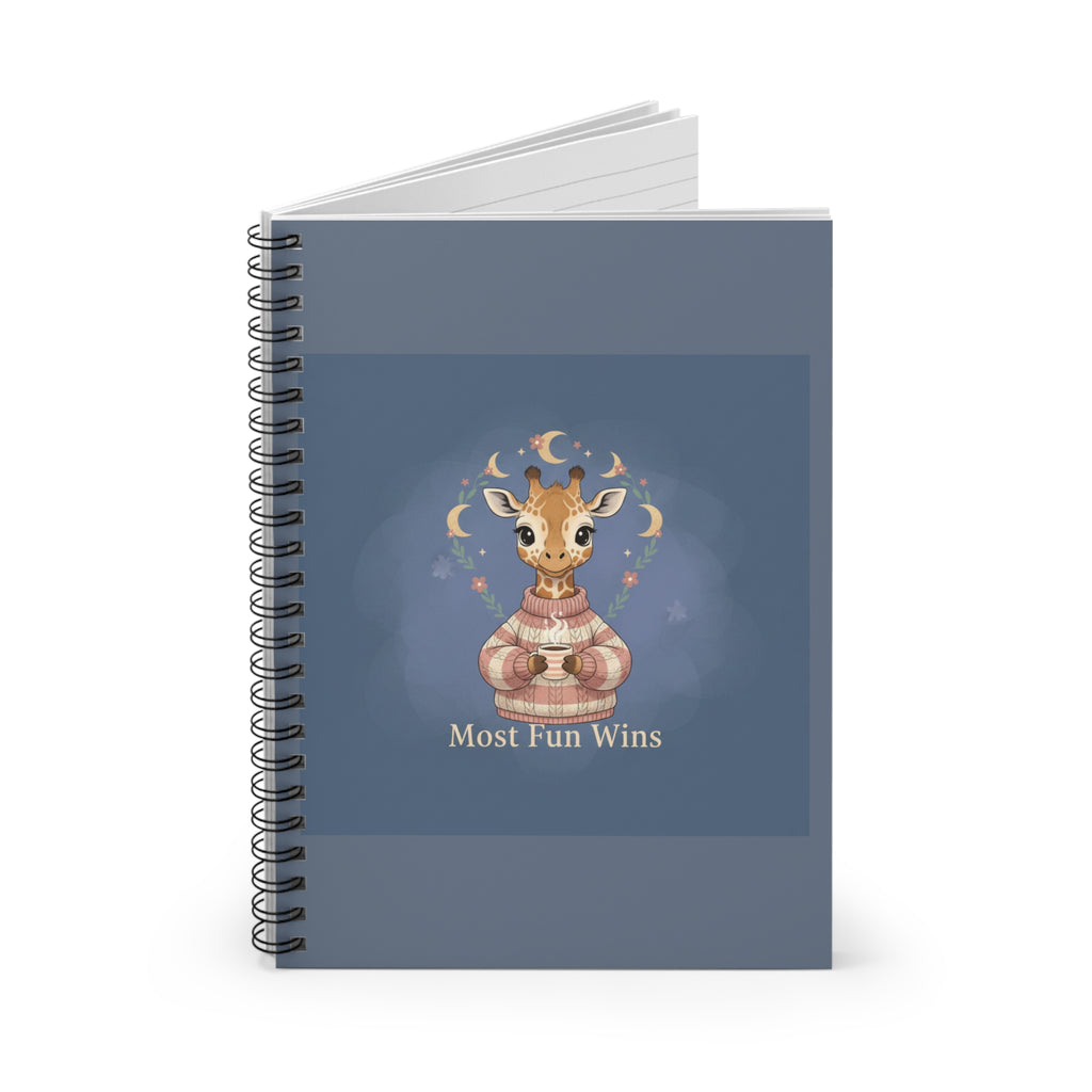Giraffe Spiral Notebook – Most Fun Wins