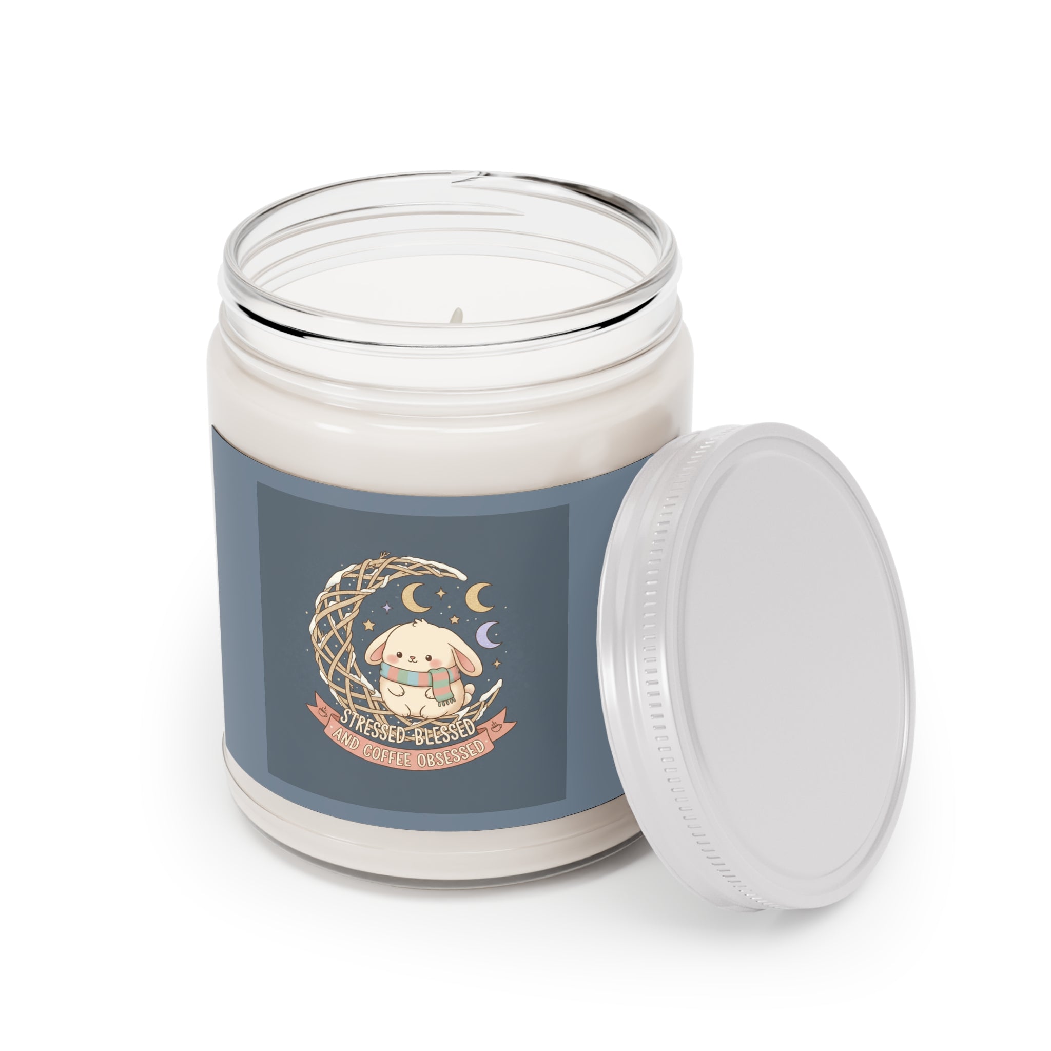 Stressed Blessed and Coffee Obsessed Scented Candle