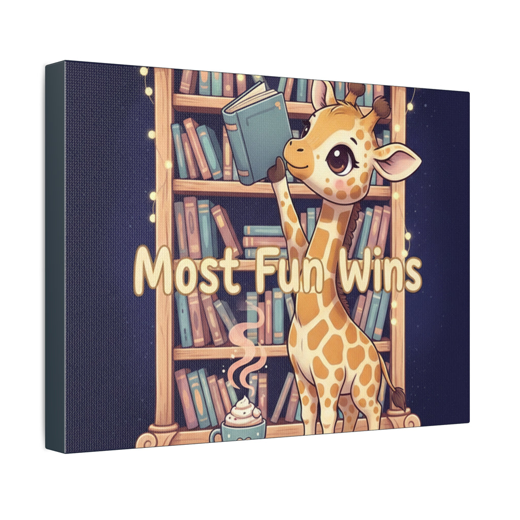 Giraffe Canvas Print – Most Fun Wins