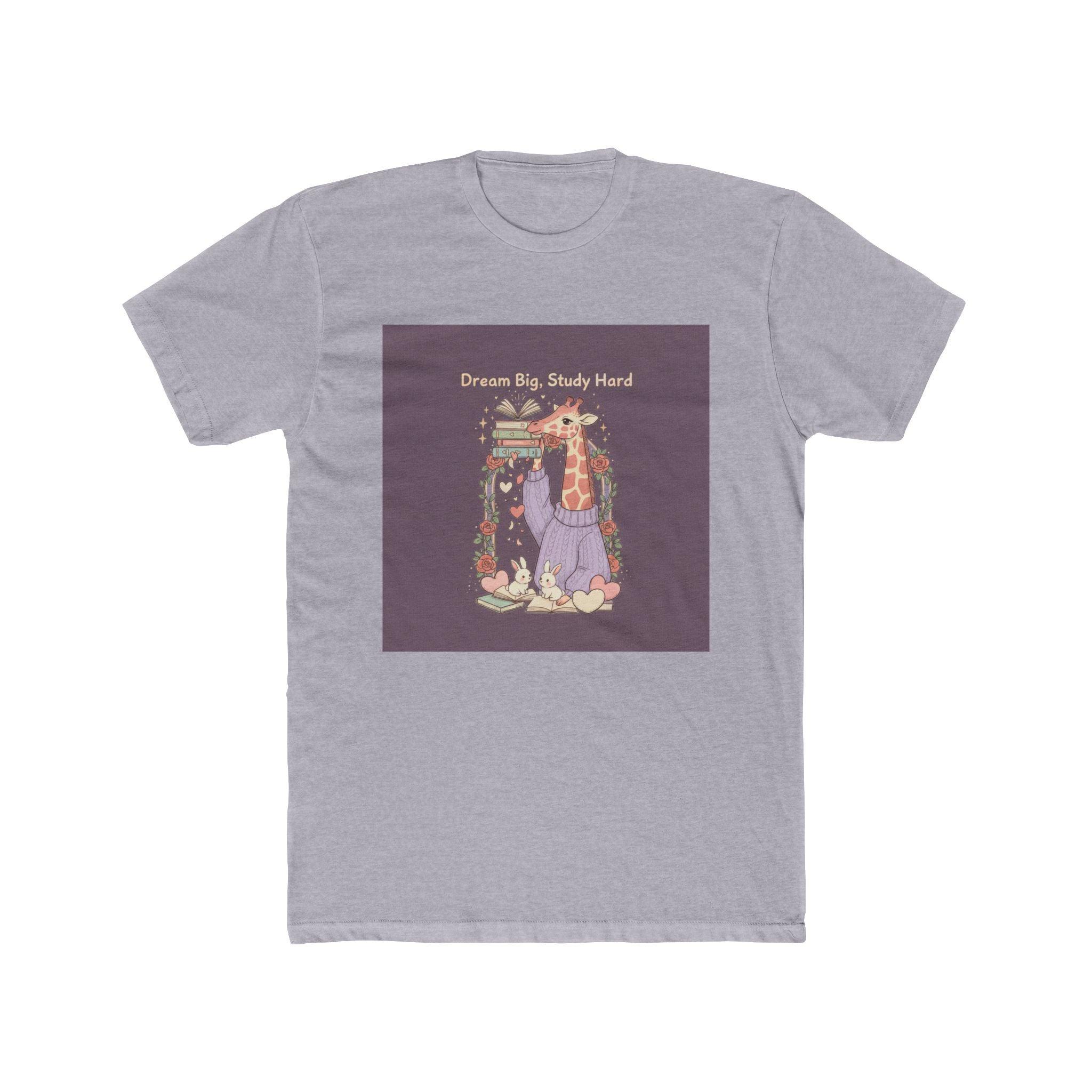 Dream Big, Study Hard Giraffe, bunnies Unisex Tee
