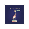 Giraffe Kiss-Cut Sticker – Most Fun Wins