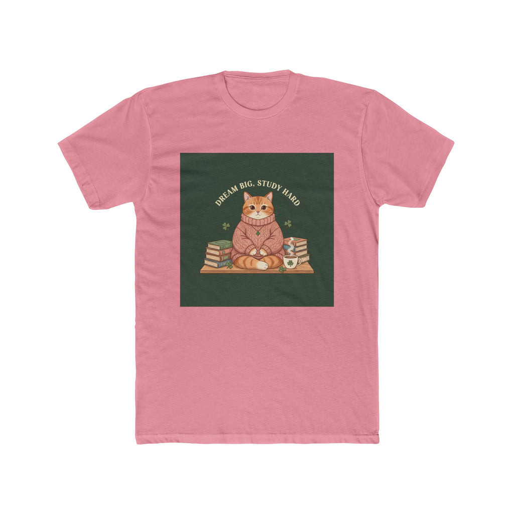 Cat Unisex Tee – Dream Big, Study Hard