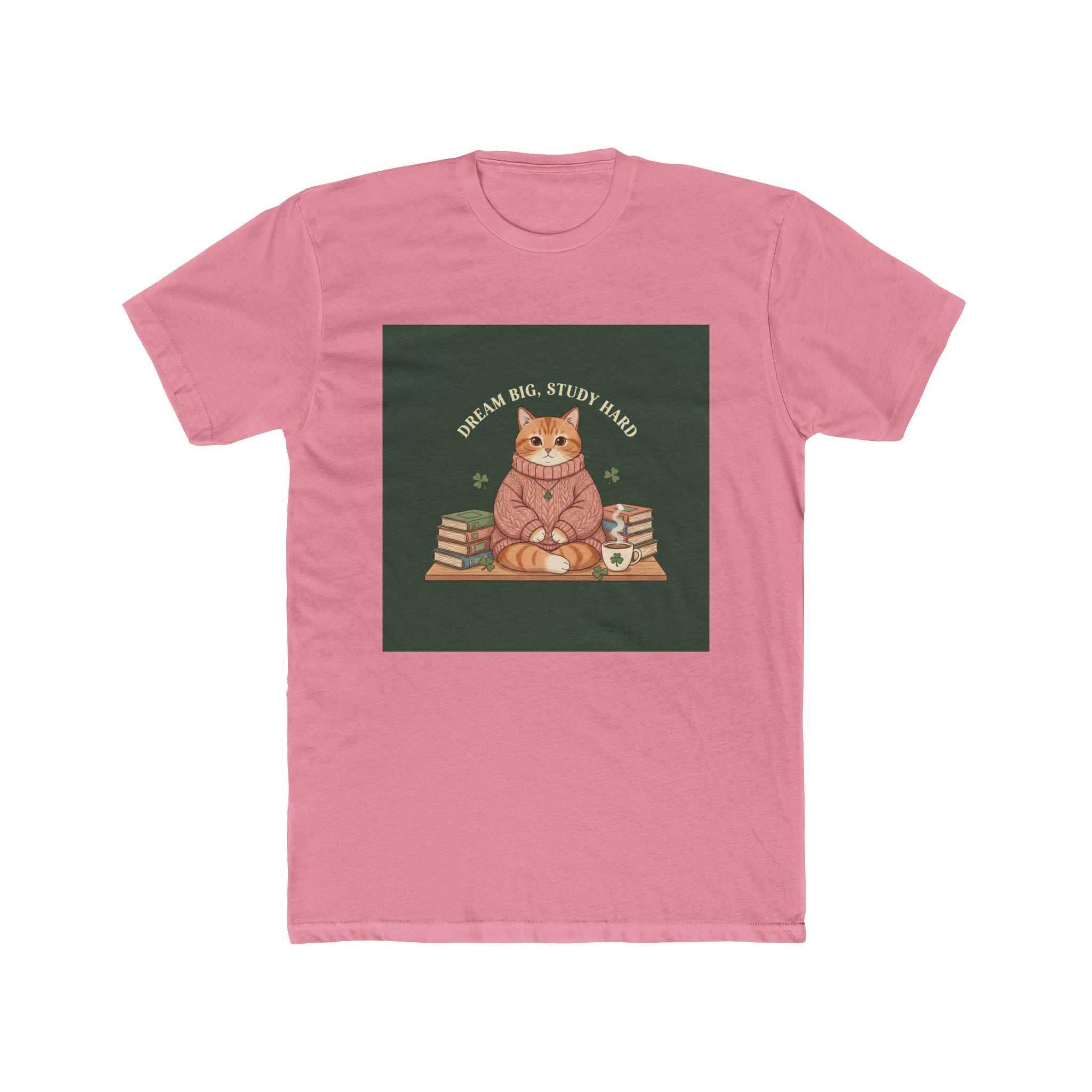 Cat Unisex Tee – Dream Big, Study Hard