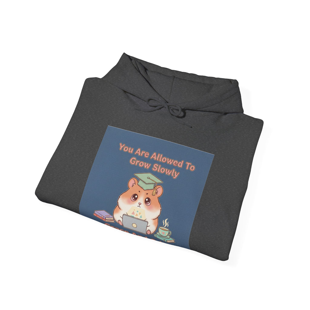 Hamster With Laptop Hoodie – You Are Allowed to Grow Slowly Grace and