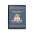 Hamster With Laptop Spiral Notebook – You Are Allowed to Grow Slowly Grace and