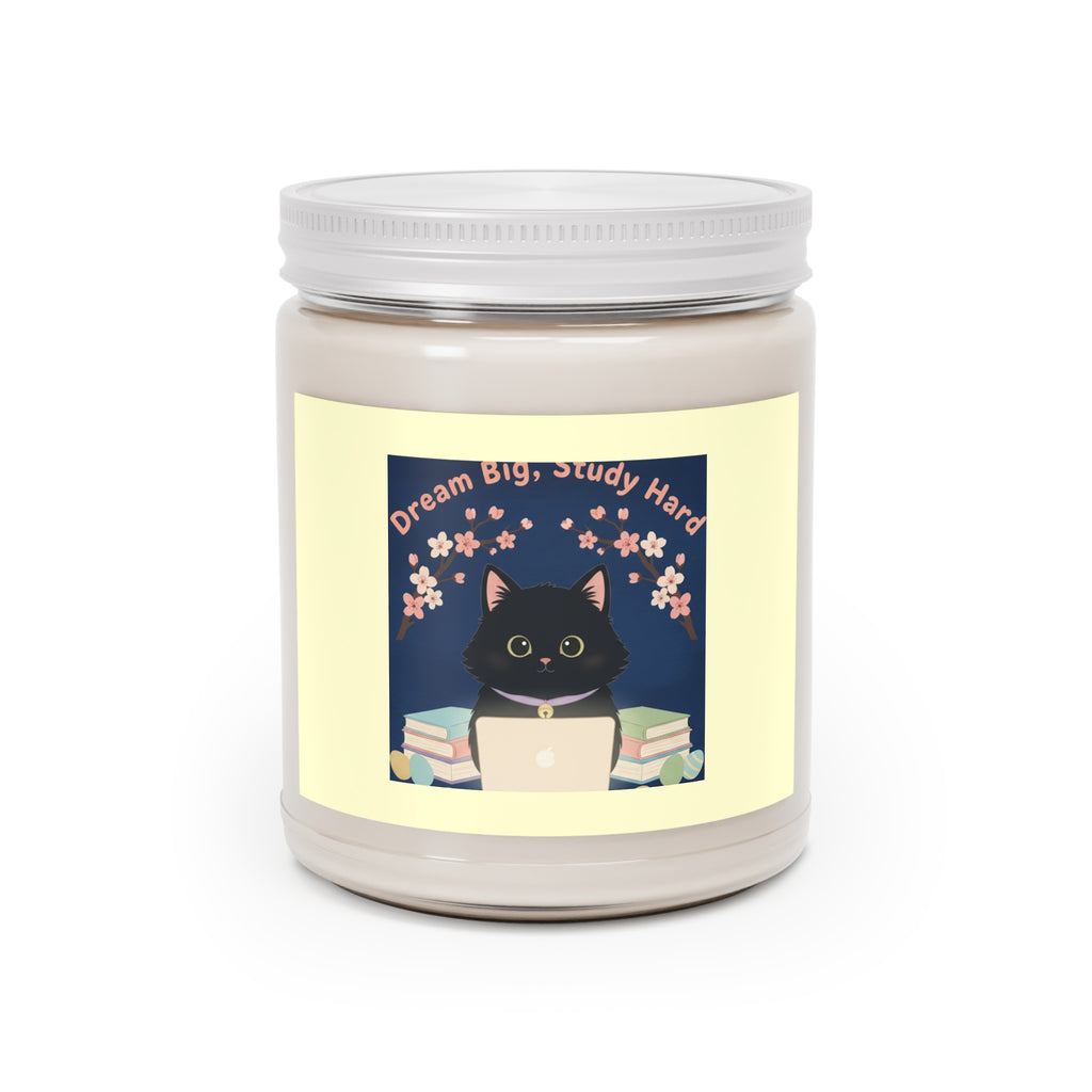 Black Cat Scented Candle – Dream Big Study Hard