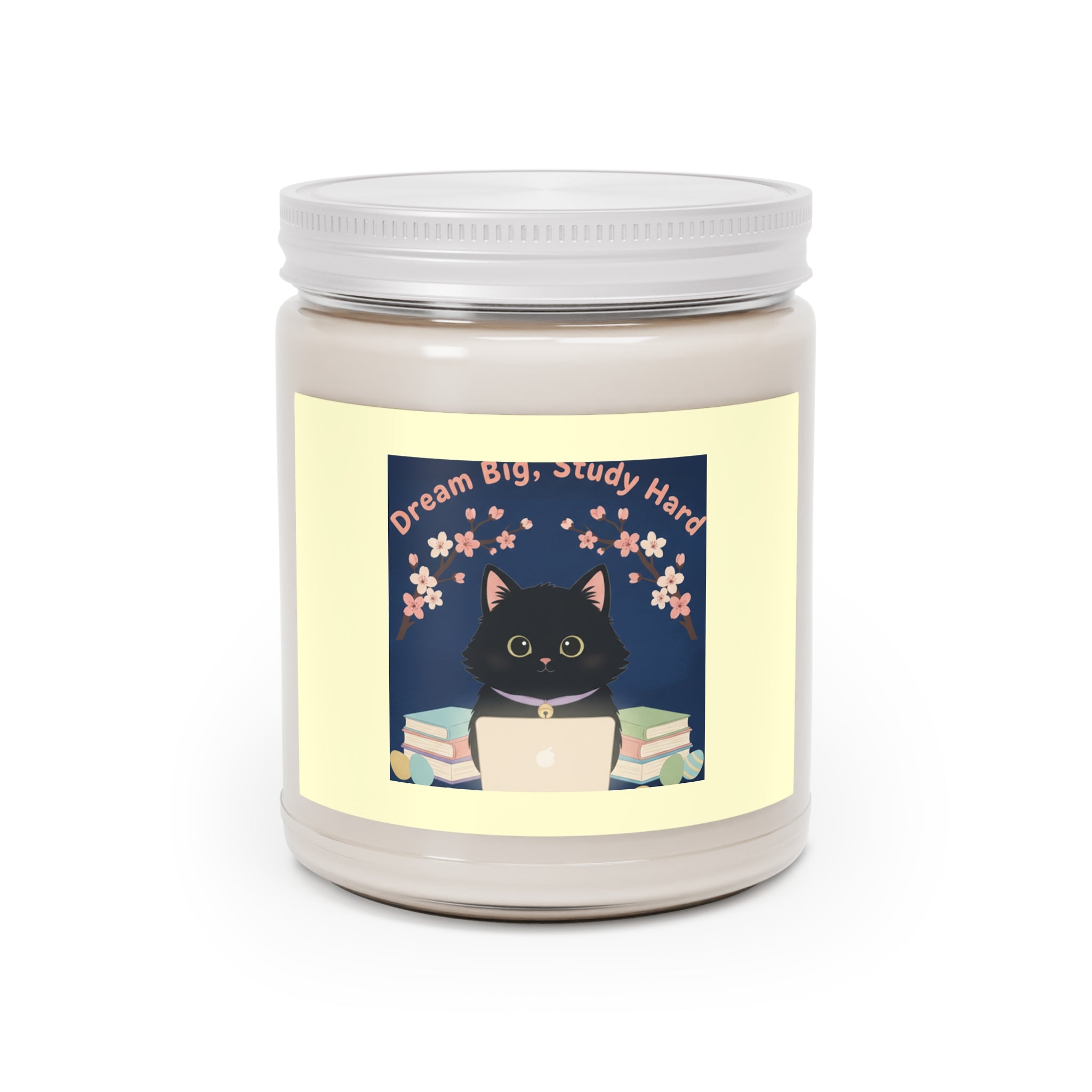 Black Cat Scented Candle – Dream Big Study Hard
