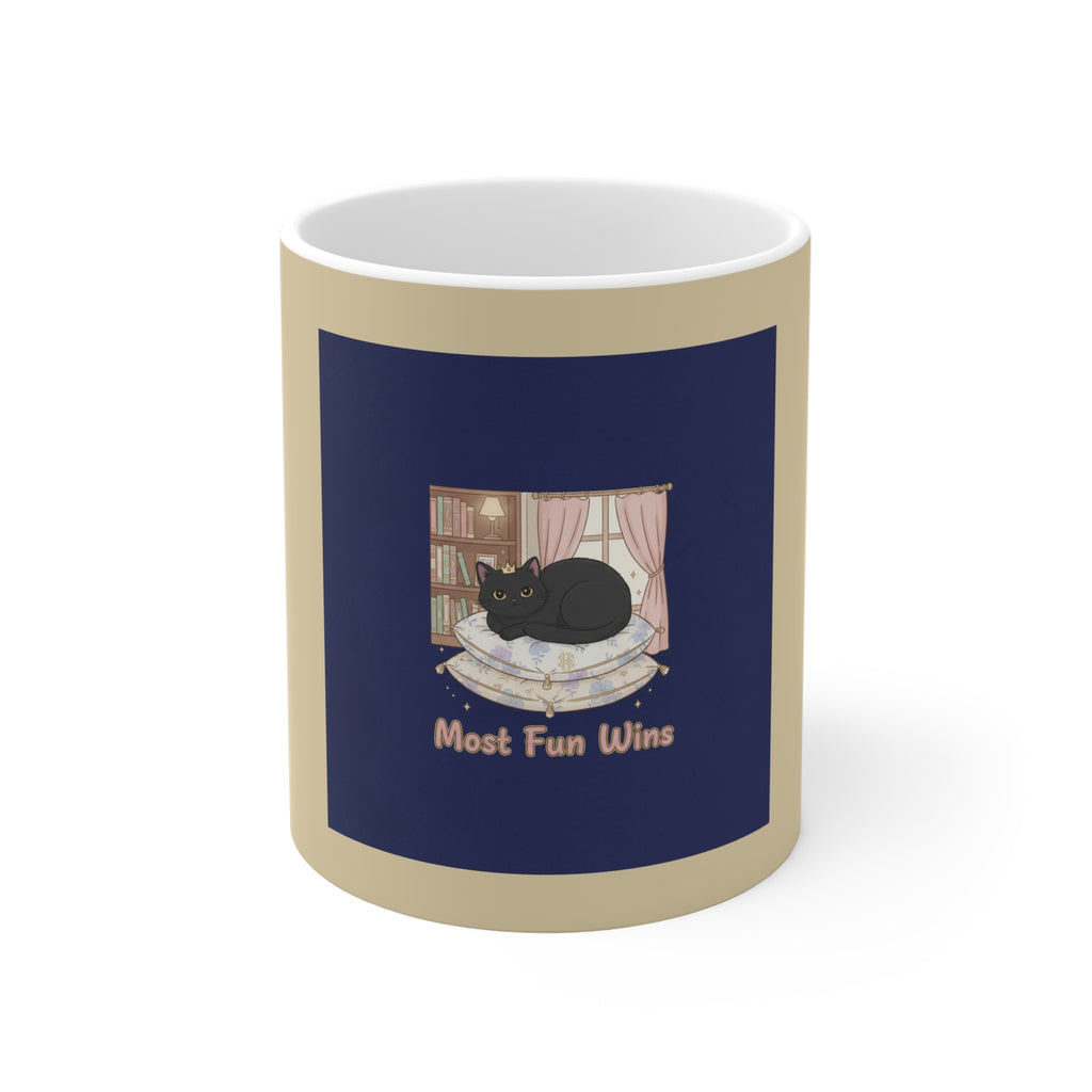 Black Cat Mug 11oz – Most Fun Wins