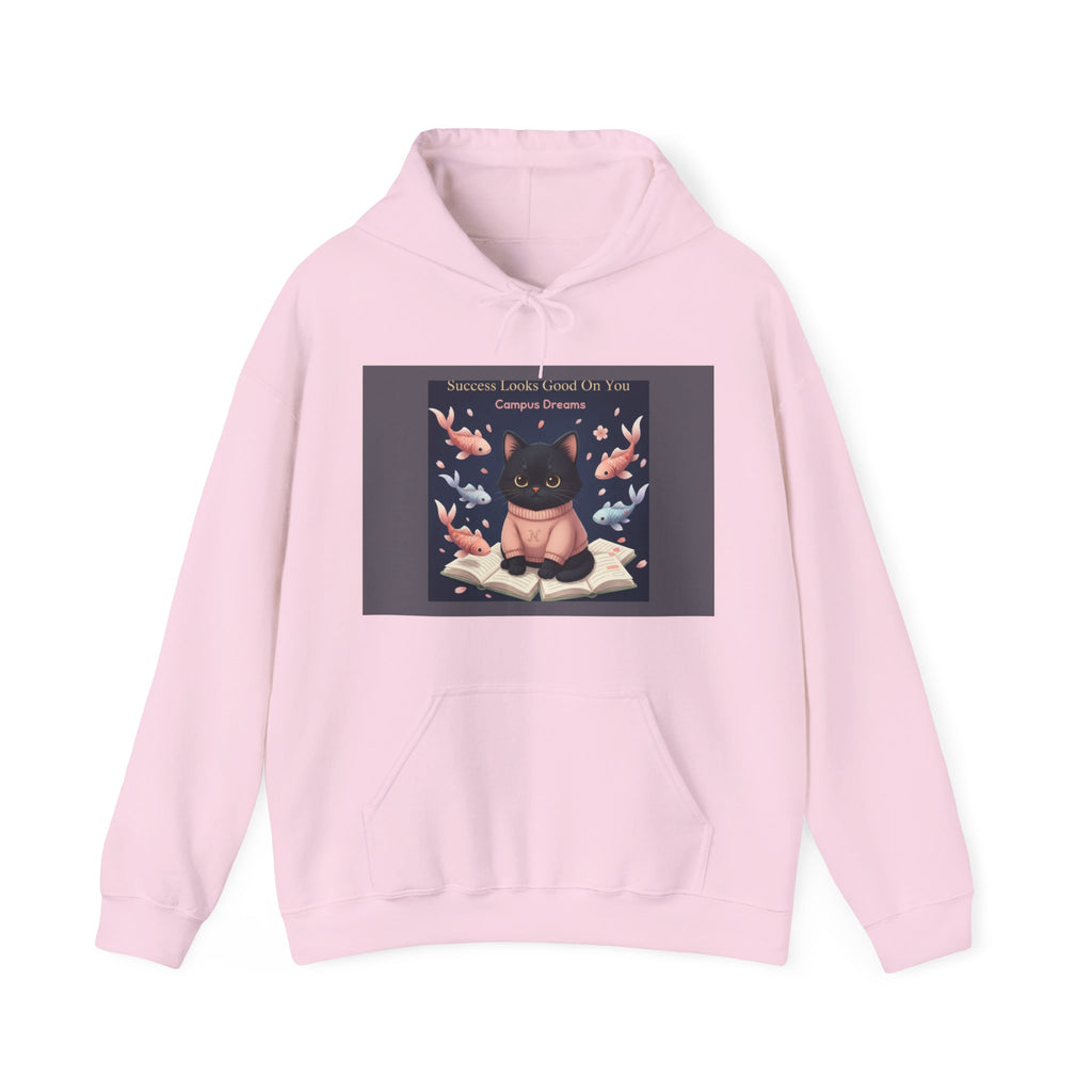 Black Cat Hoodie – Success Looks Good on You Campus Dreams