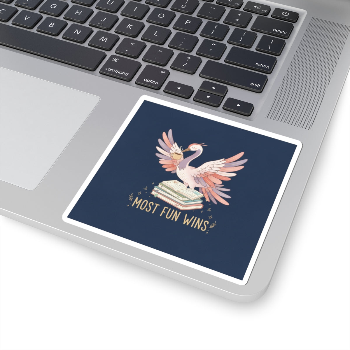Crane Kiss-Cut Sticker – Most Fun Wins