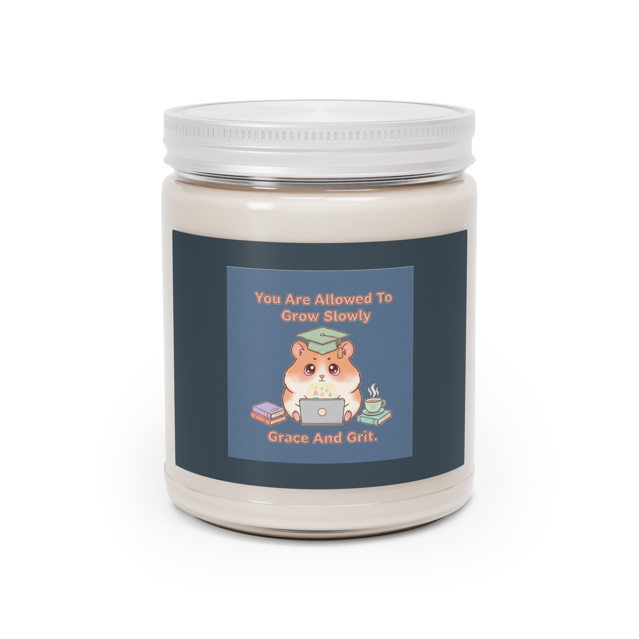 Hamster With Laptop Scented Candle – You Are Allowed to Grow Slowly Grace and