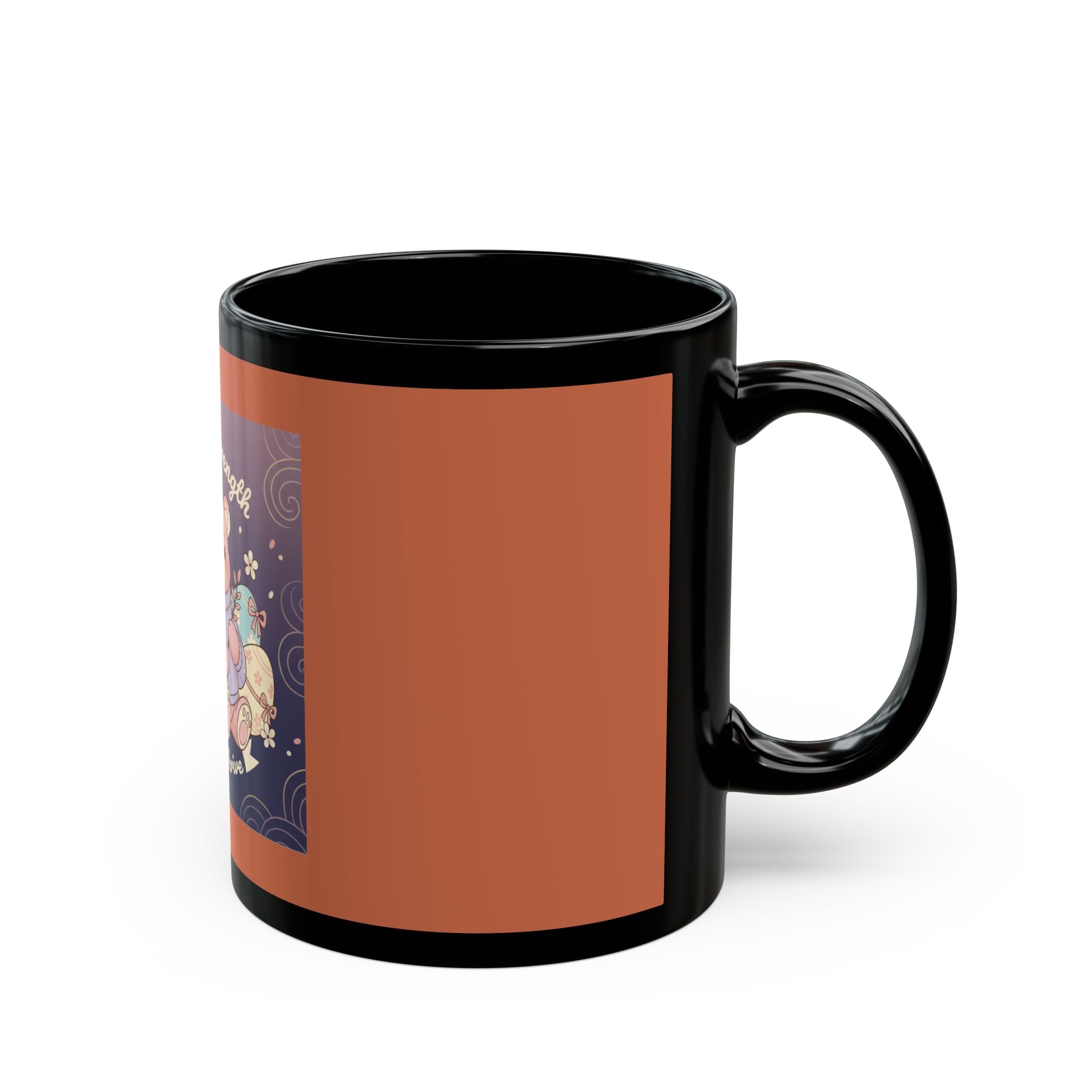 Bear Black Mug 11oz – Gentle Strength Bloom Thrive