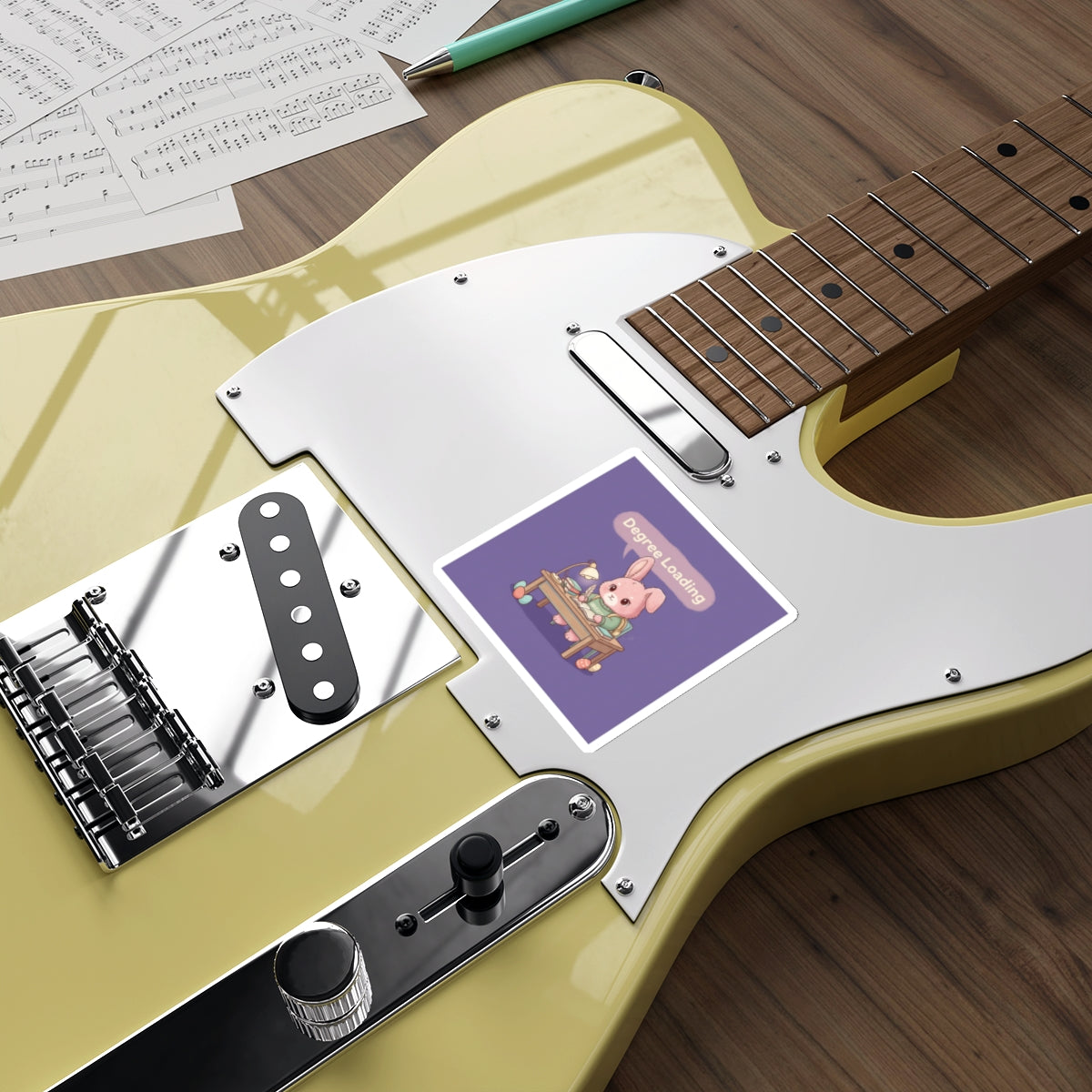 Bunny Die-Cut Sticker – Degree Loading