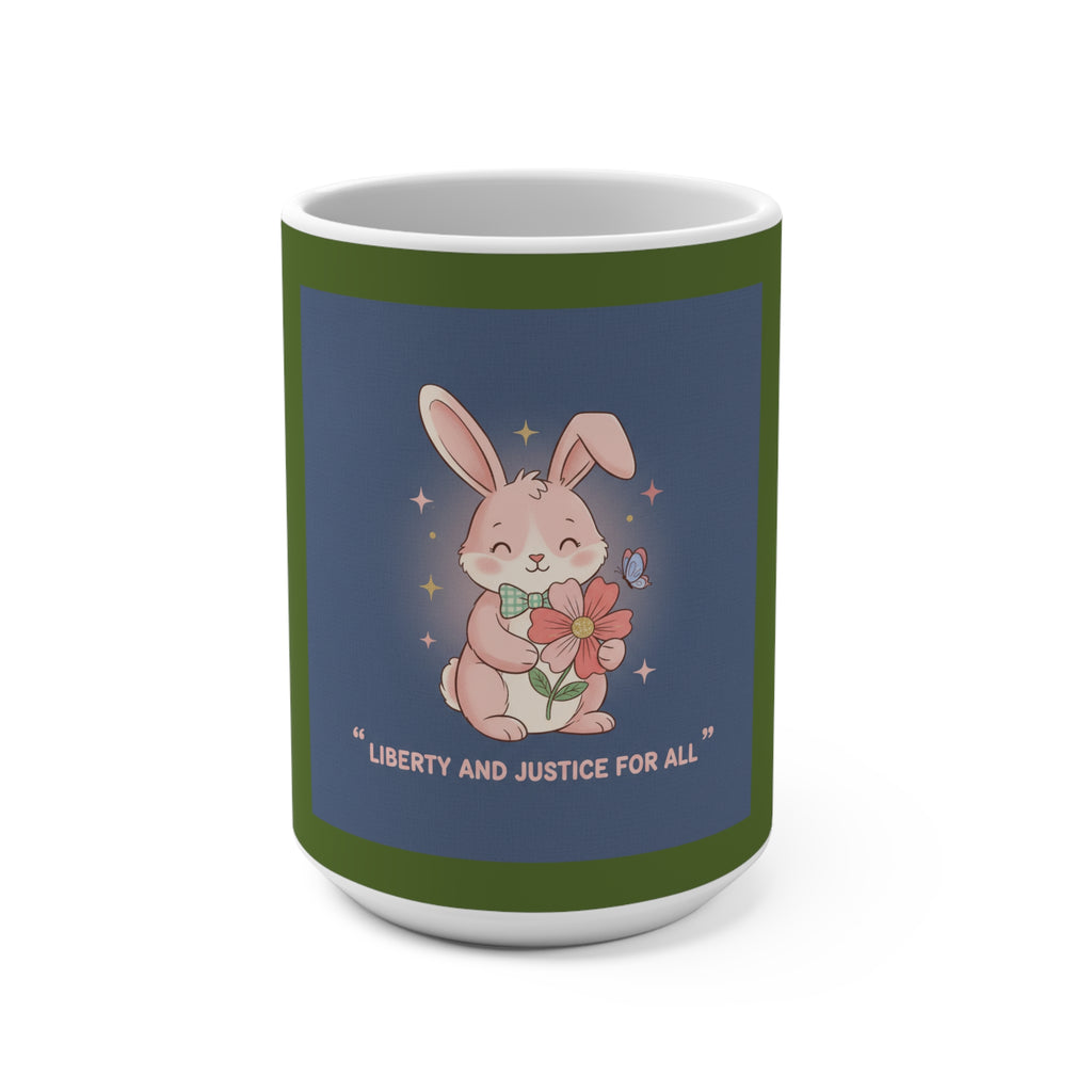 Rabbit Mug 15oz – Liberty and Justice for All
