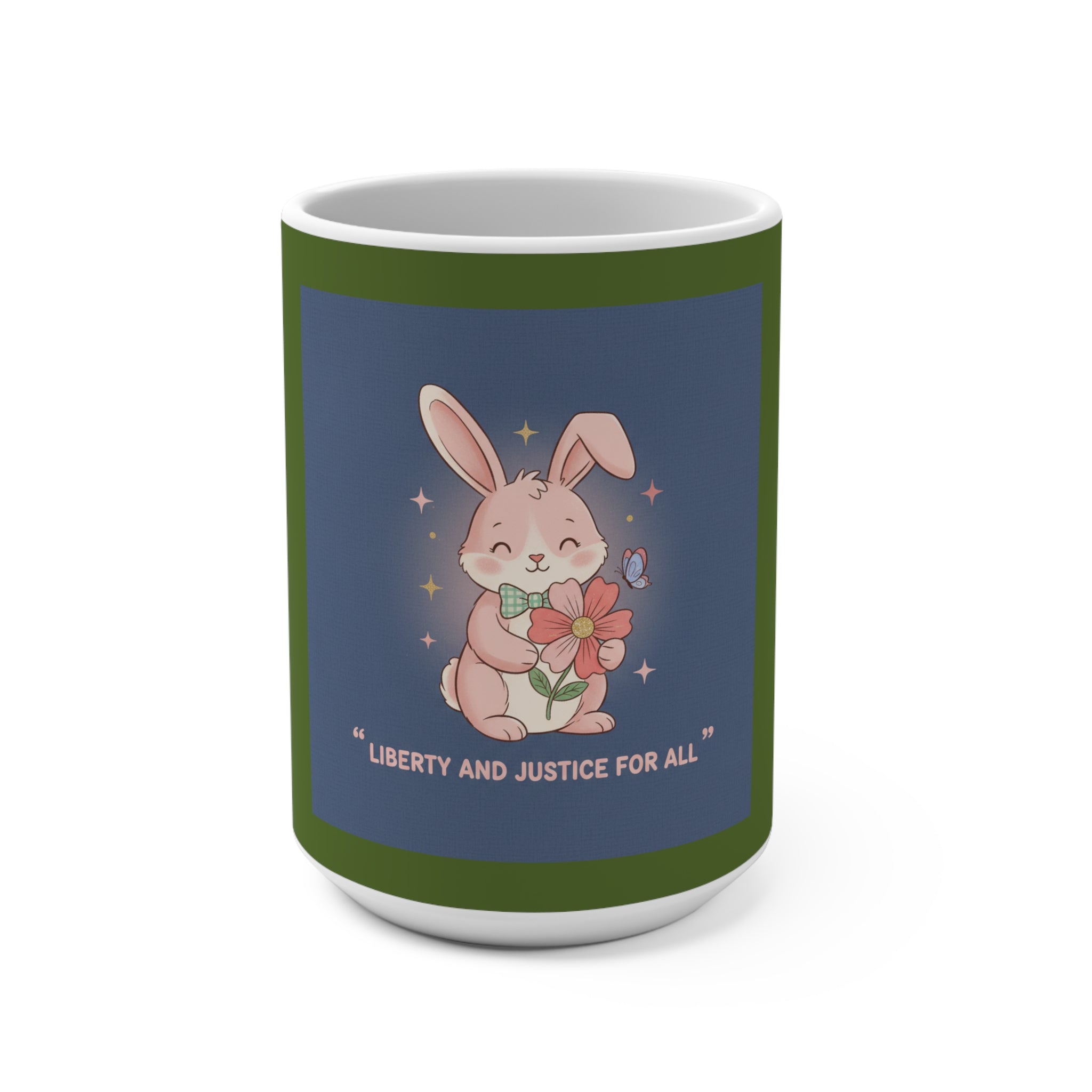 Rabbit Mug 15oz – Liberty and Justice for All
