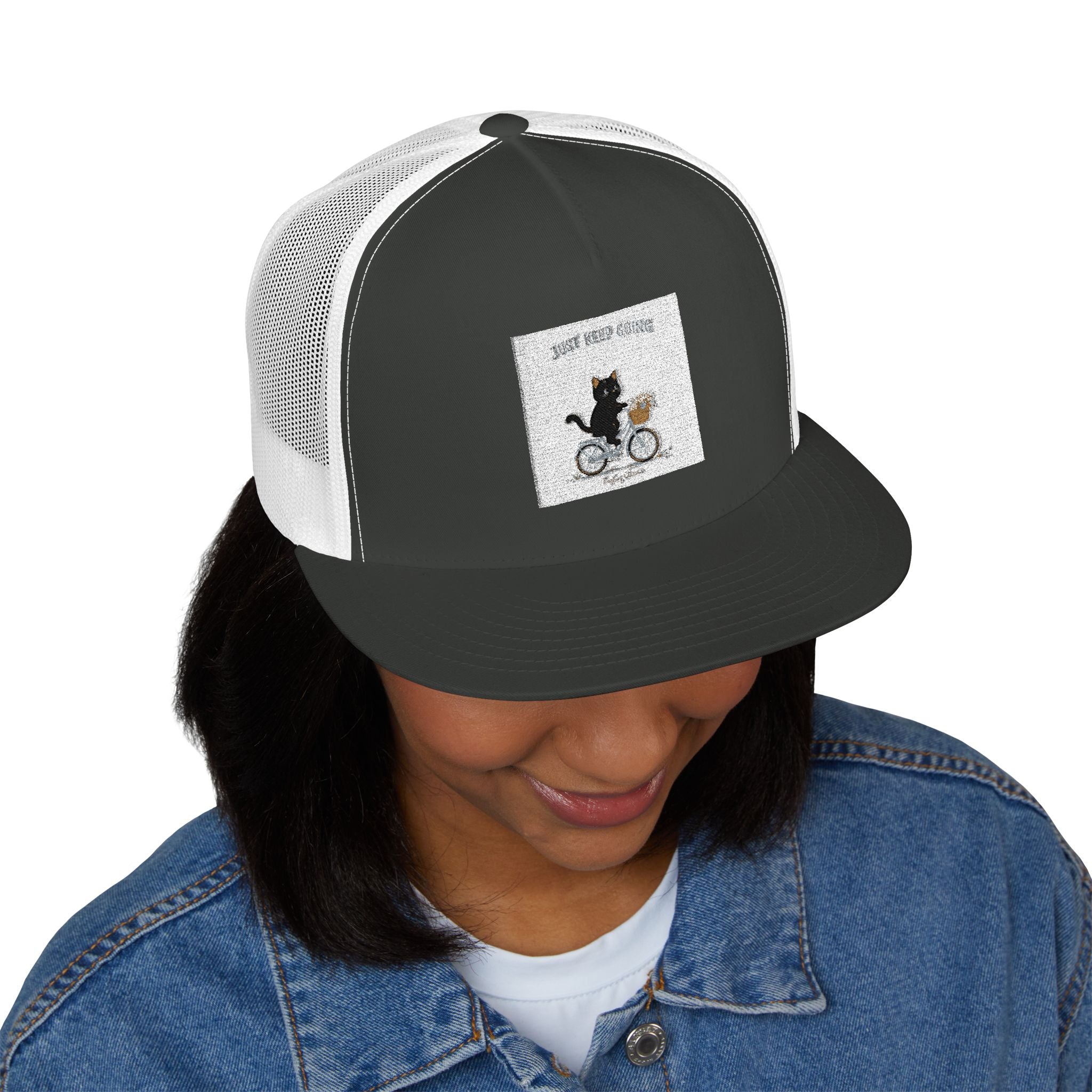 "Design" Black Cat Trucker Cap | College Girl Gift | Fashion | KayKay Classics