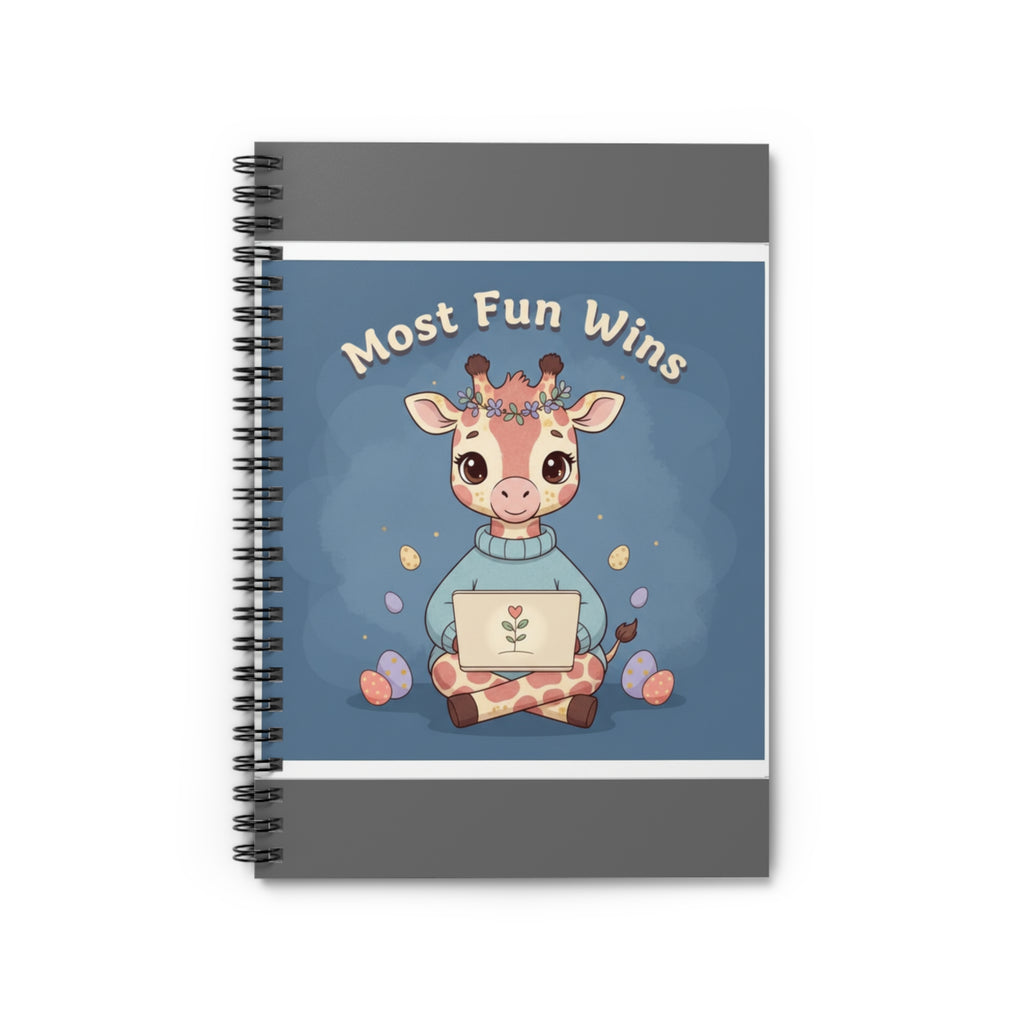Giraffe Spiral Notebook – Most Fun Wins