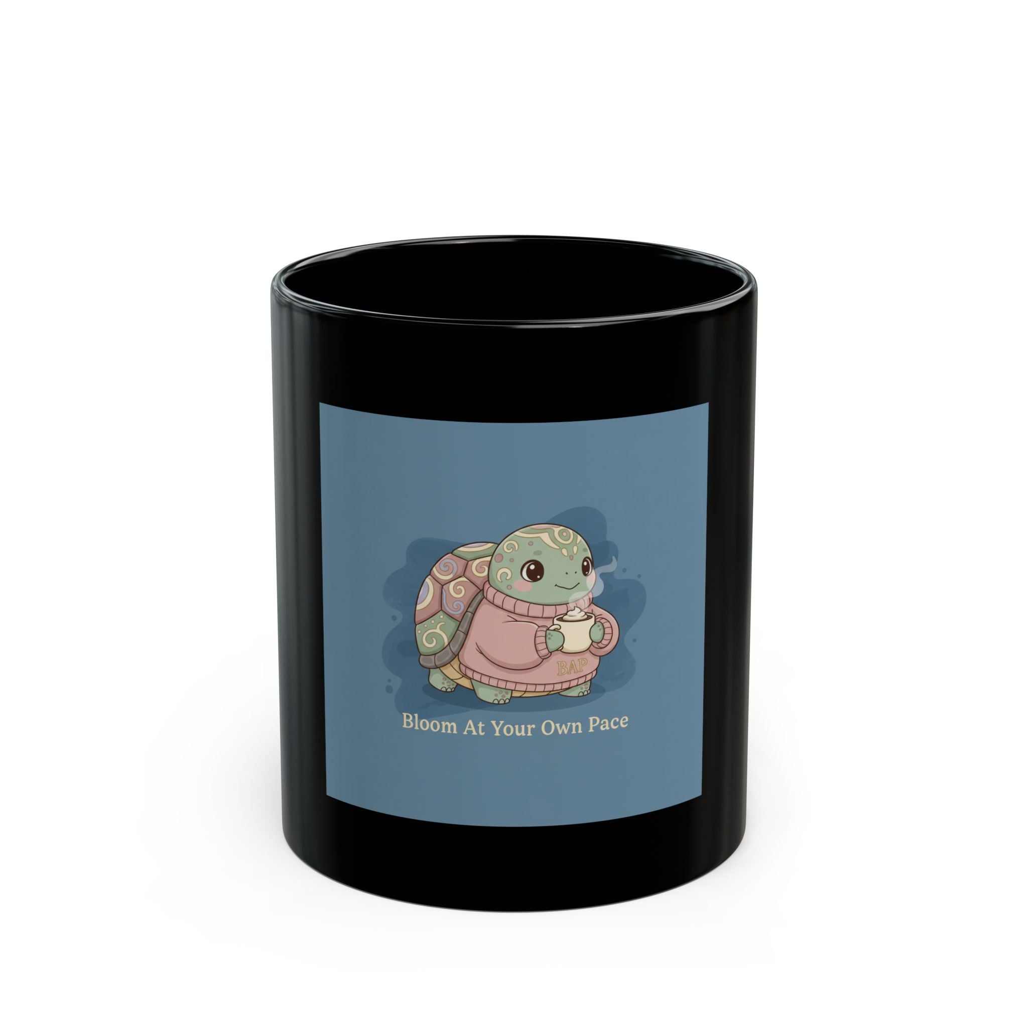 Kitsune Black Mug 11oz – Bloom at Your Own Pace