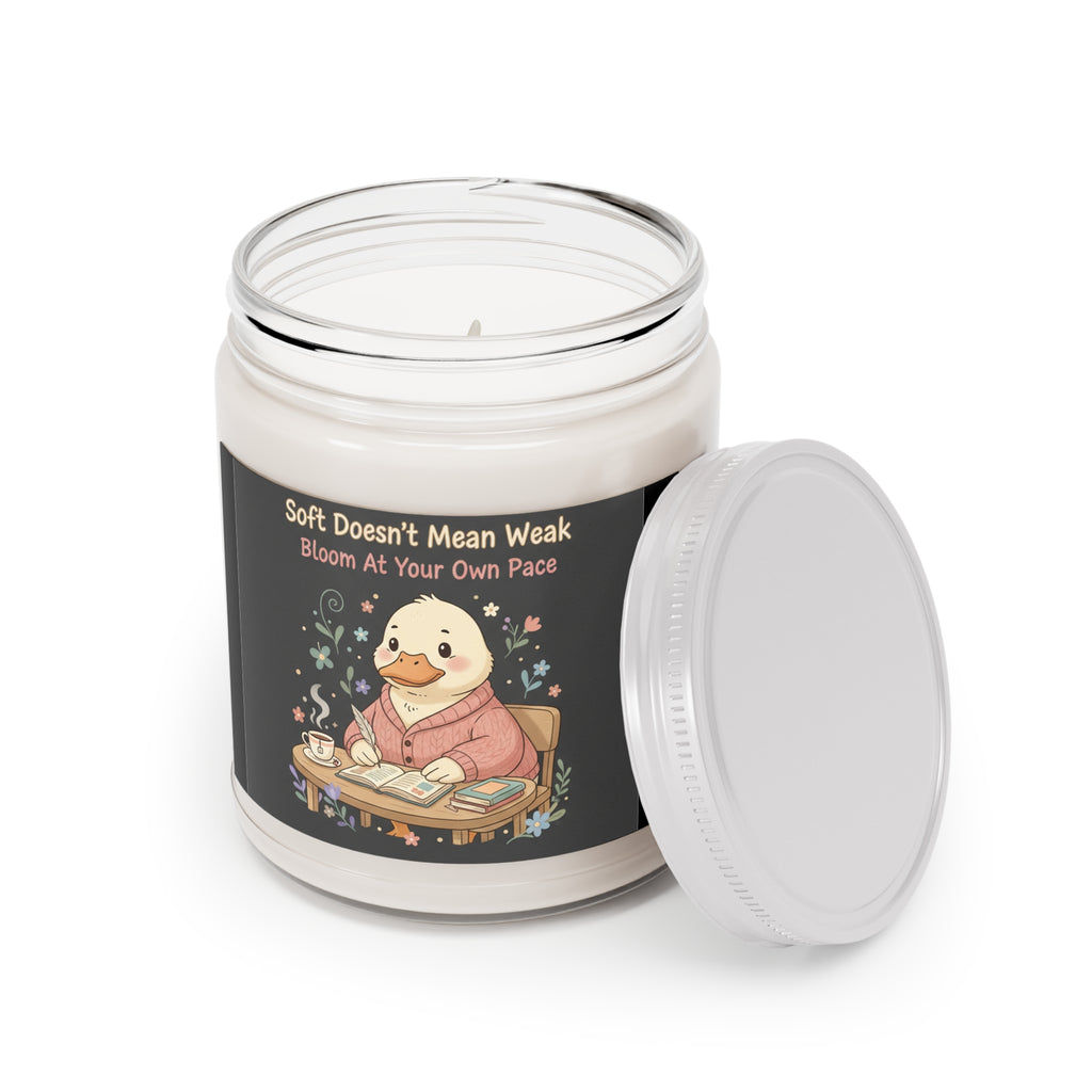 Duck In A Cardigan Scented Candle – Soft Doesnt Mean Weak Bloom at Your Own
