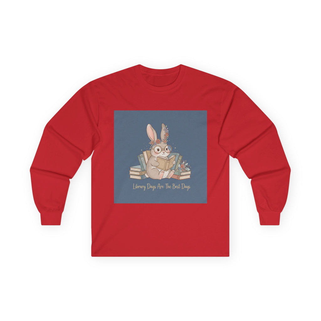 Library Days Are The Best Days Rabbit Long Sleeve Tee