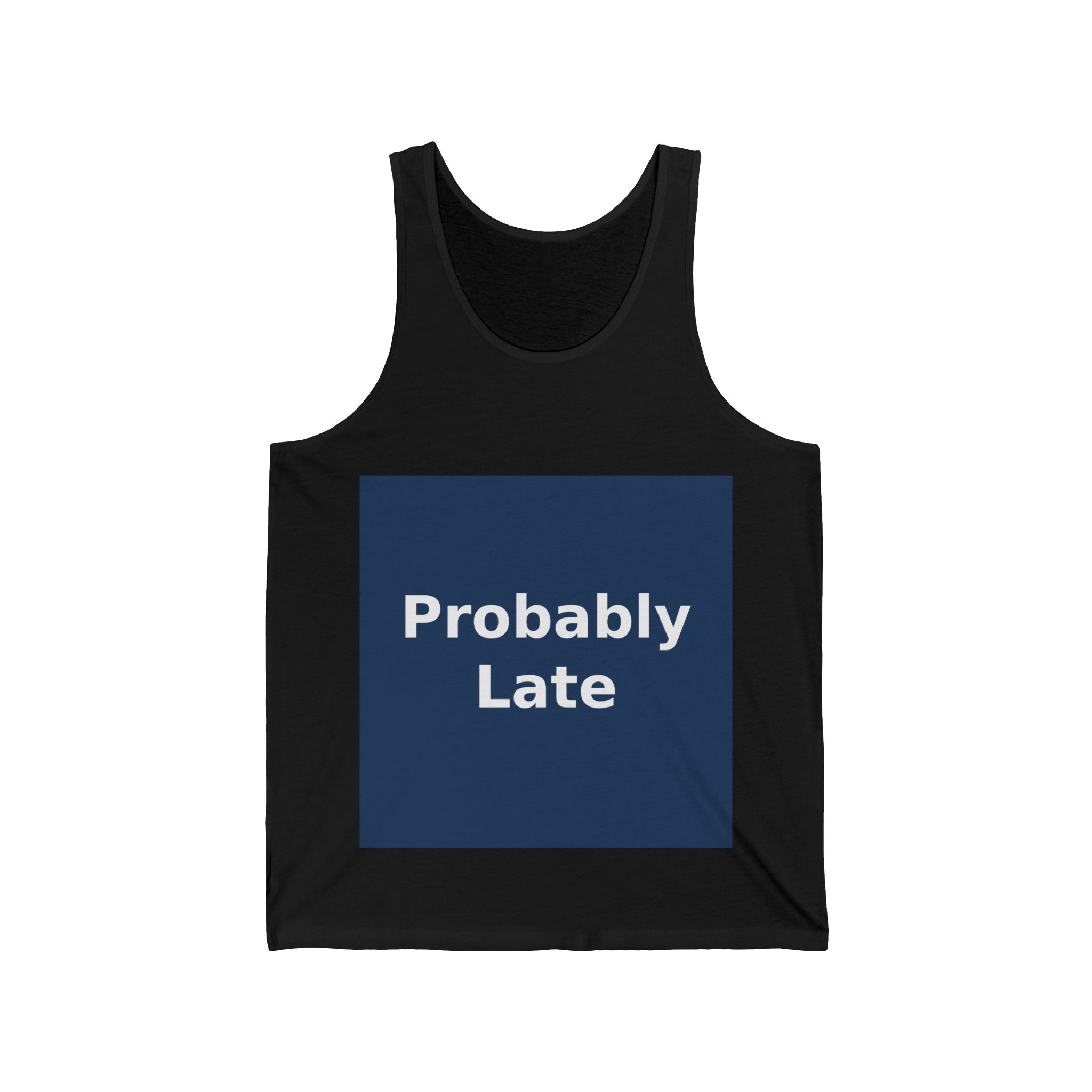 "Probably Late" Black Cat Tank Top | College Girl Gift | Fashion | KayKay Classics