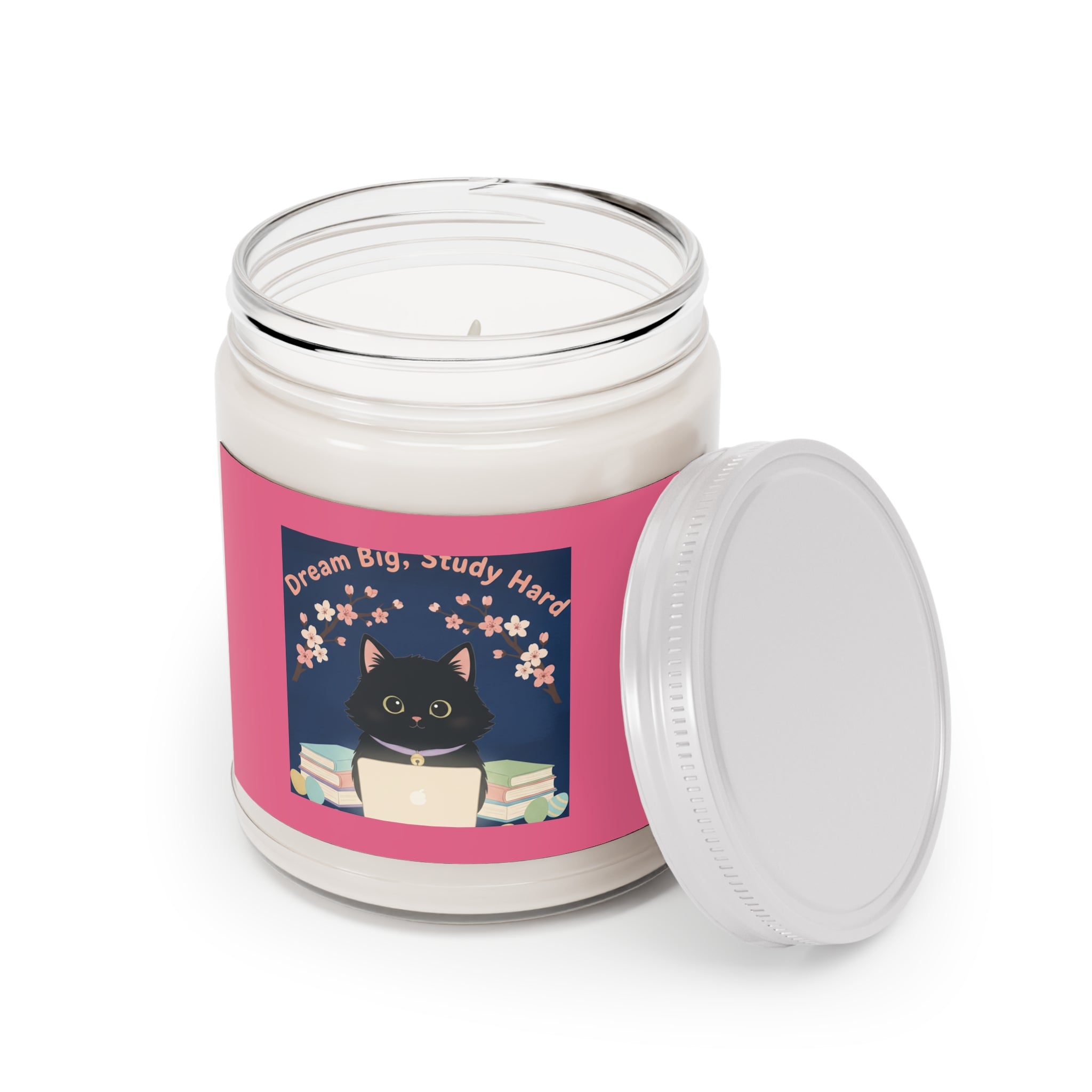 Black Cat Scented Candle – Dream Big Study Hard