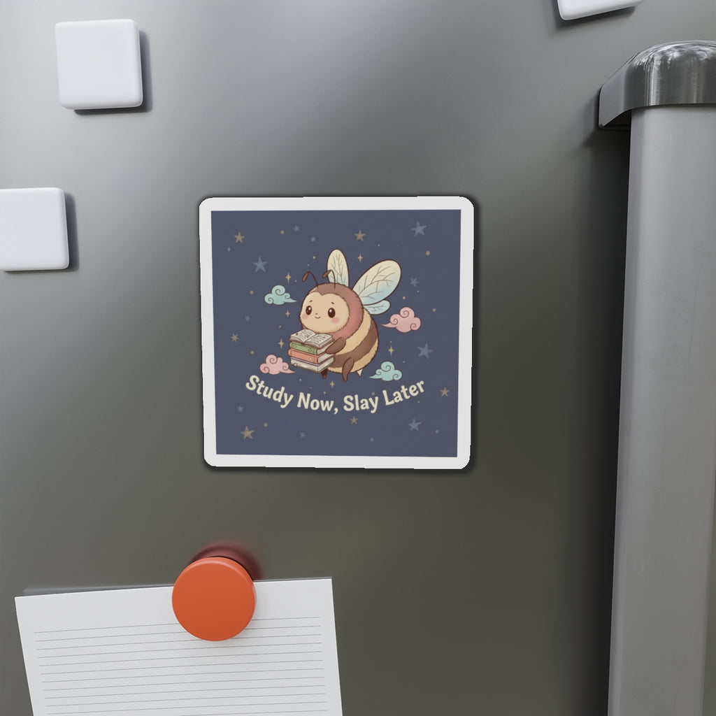Bee Die-Cut Magnet – Study Now, Slay Later
