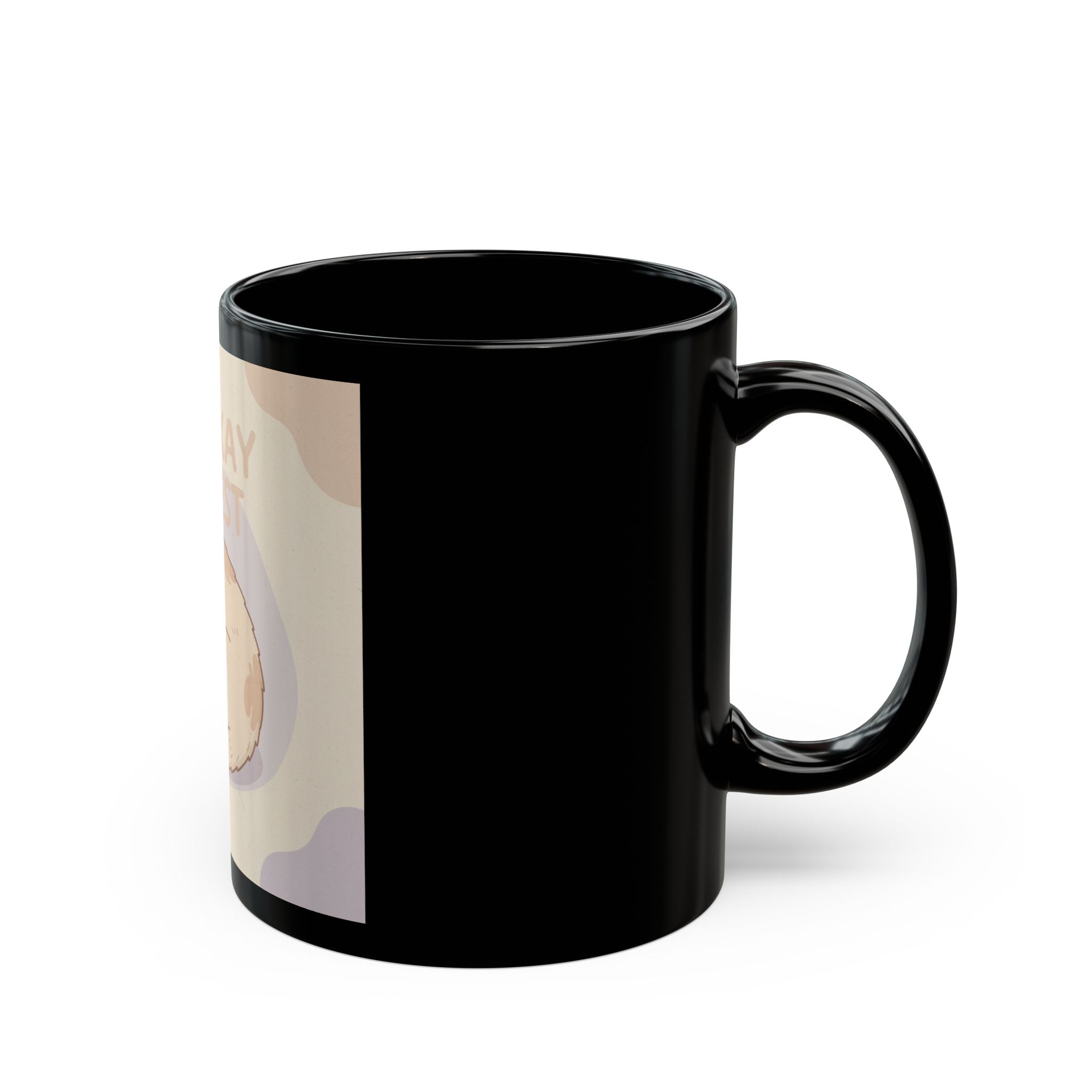 ITS OKAY TO REST Cat Black Mug 11oz