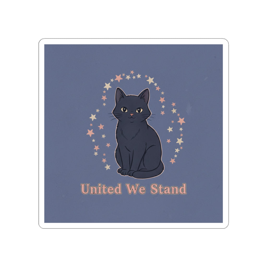 Black Cat Kiss-Cut Sticker – United We Stand