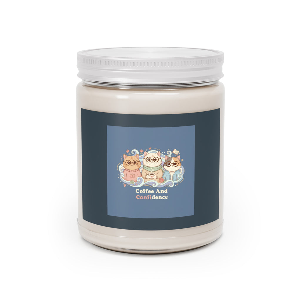 Cats With Glasses Scented Candle – Coffee and Confidence