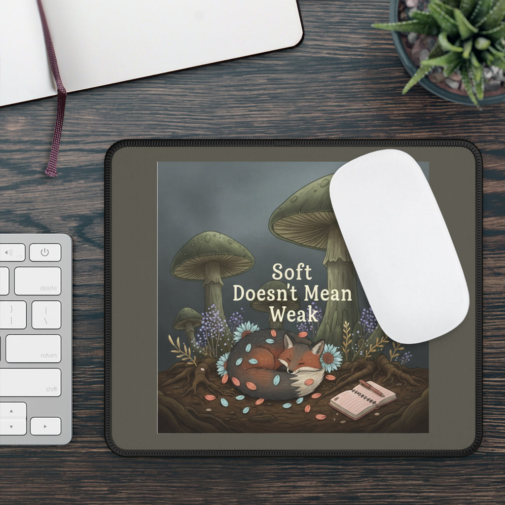 Fox Mouse Pad – Soft Doesnt Mean Weak
