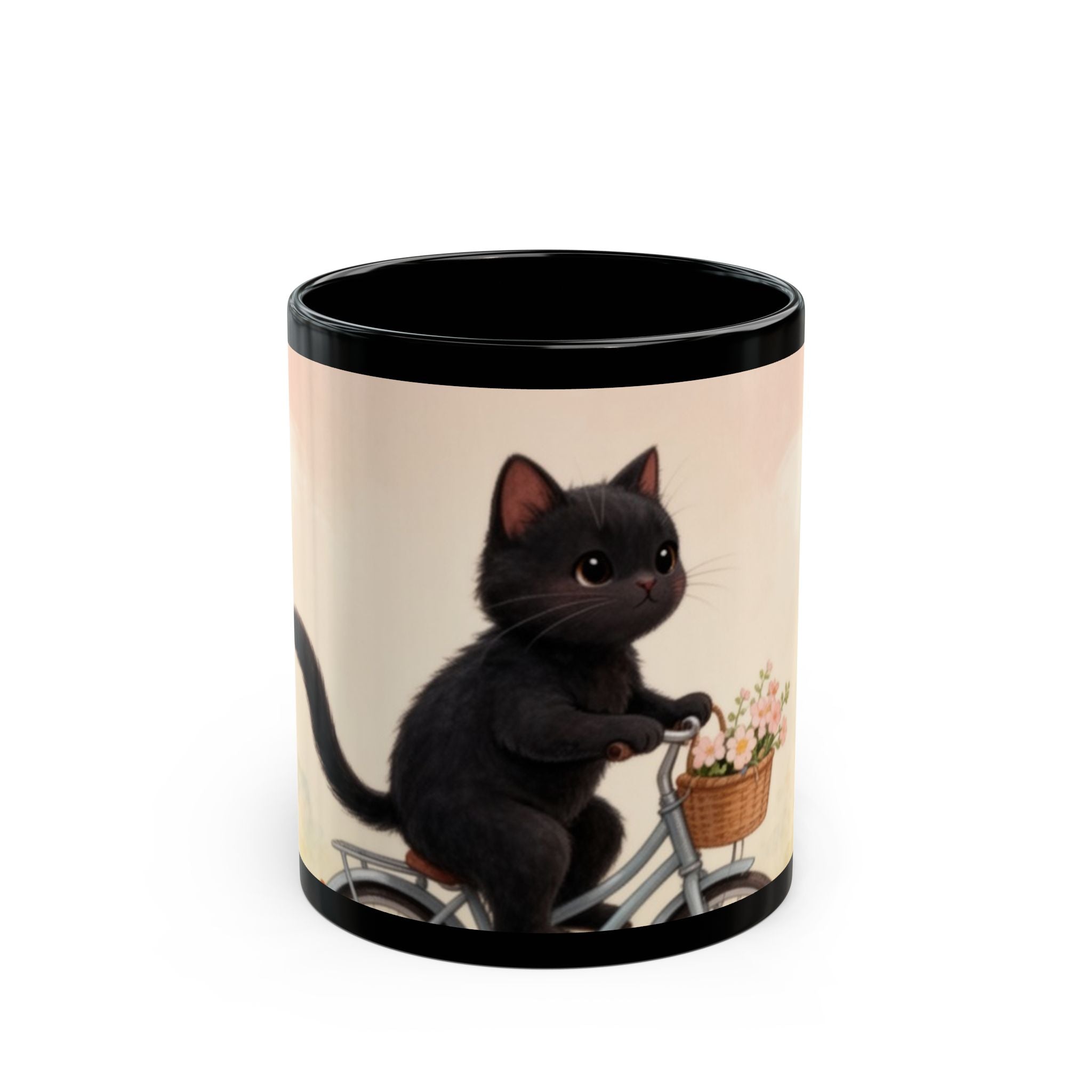 JUST KEEP GOING Black Mug 11oz