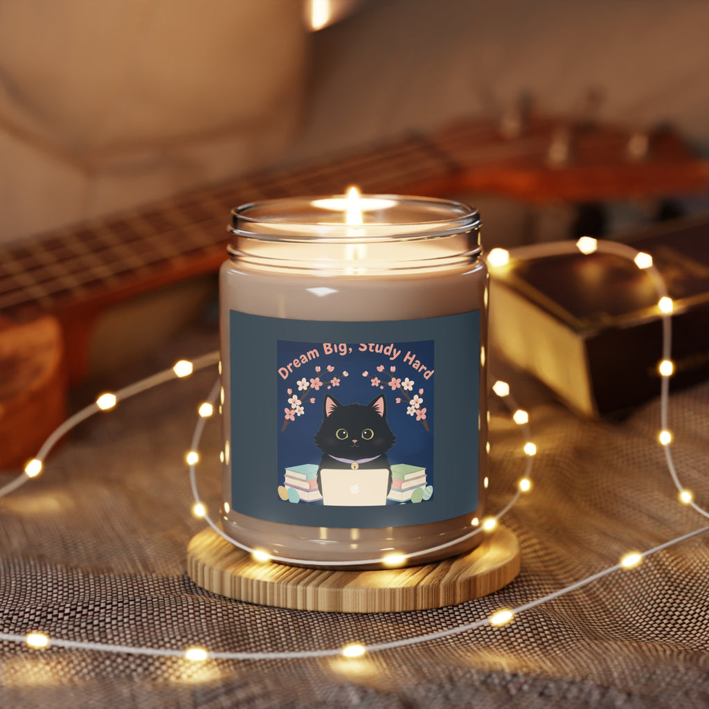 Black Cat Scented Candle – Dream Big Study Hard