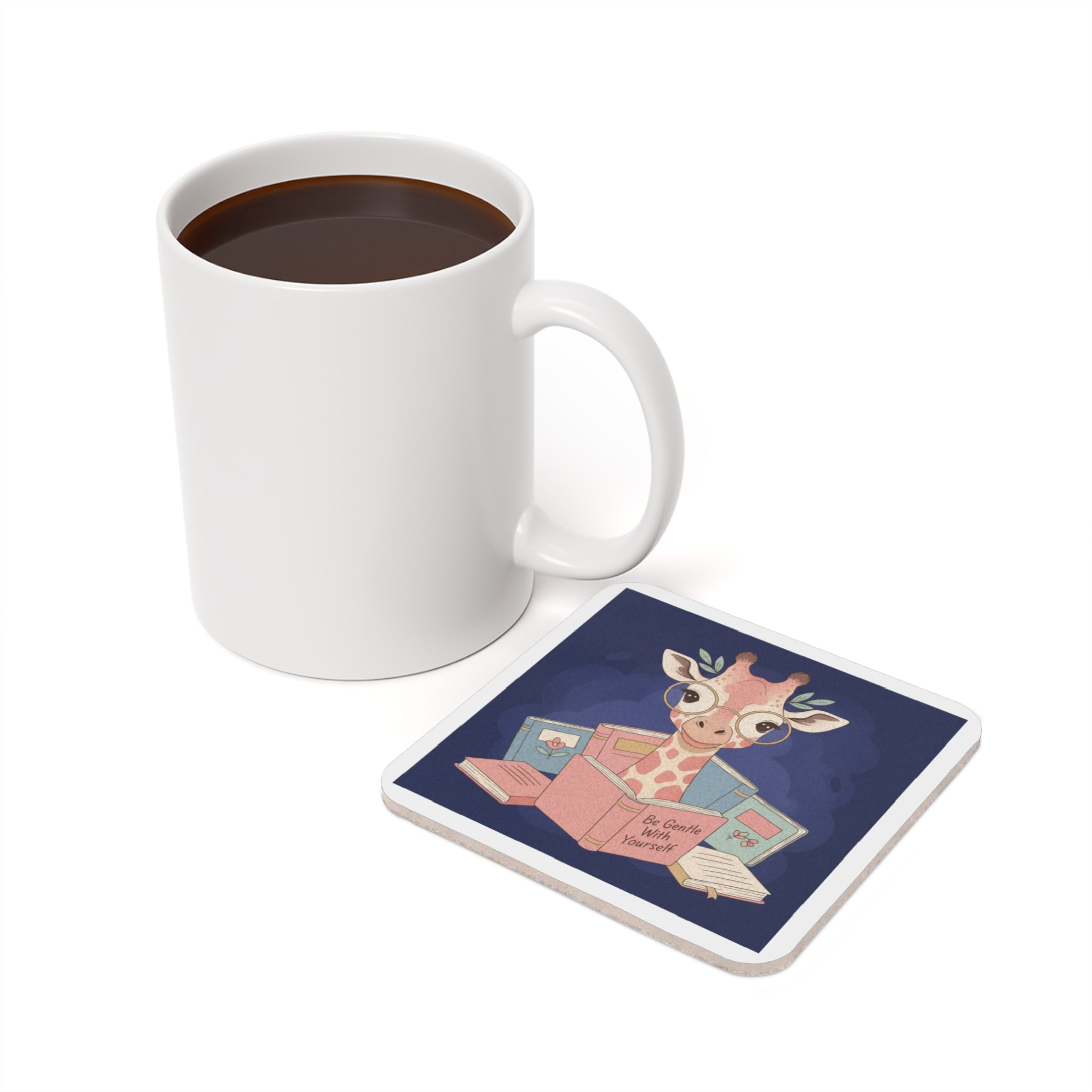 Giraffe Cork Coaster – Be Gentle With Yourself