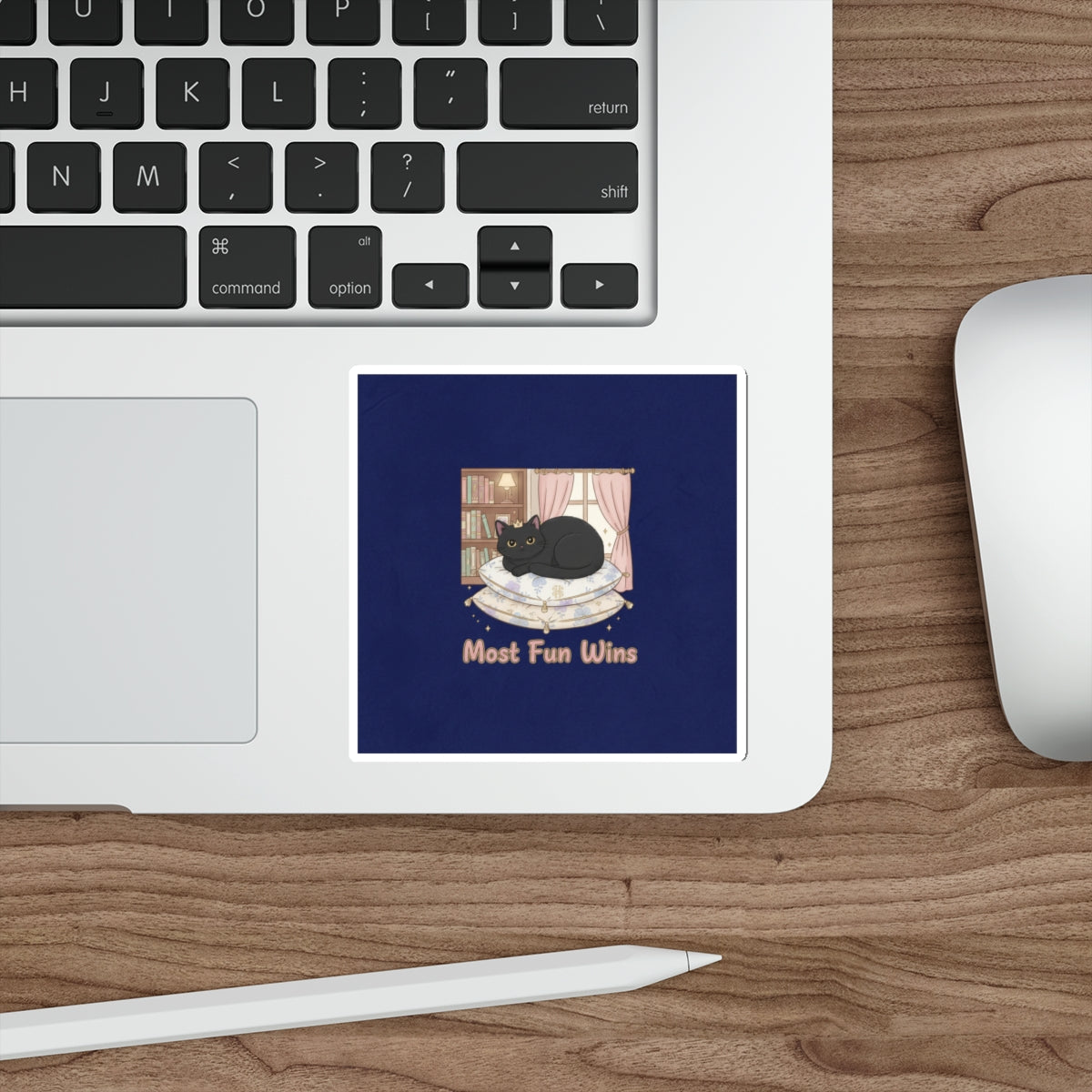 Black Cat Die-Cut Sticker – Most Fun Wins