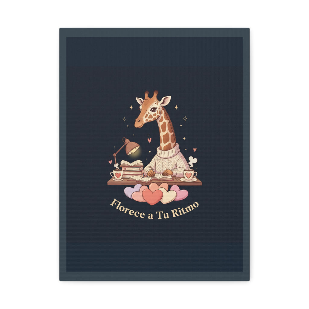 Florece a Tu Ritmo Giraffe Canvas