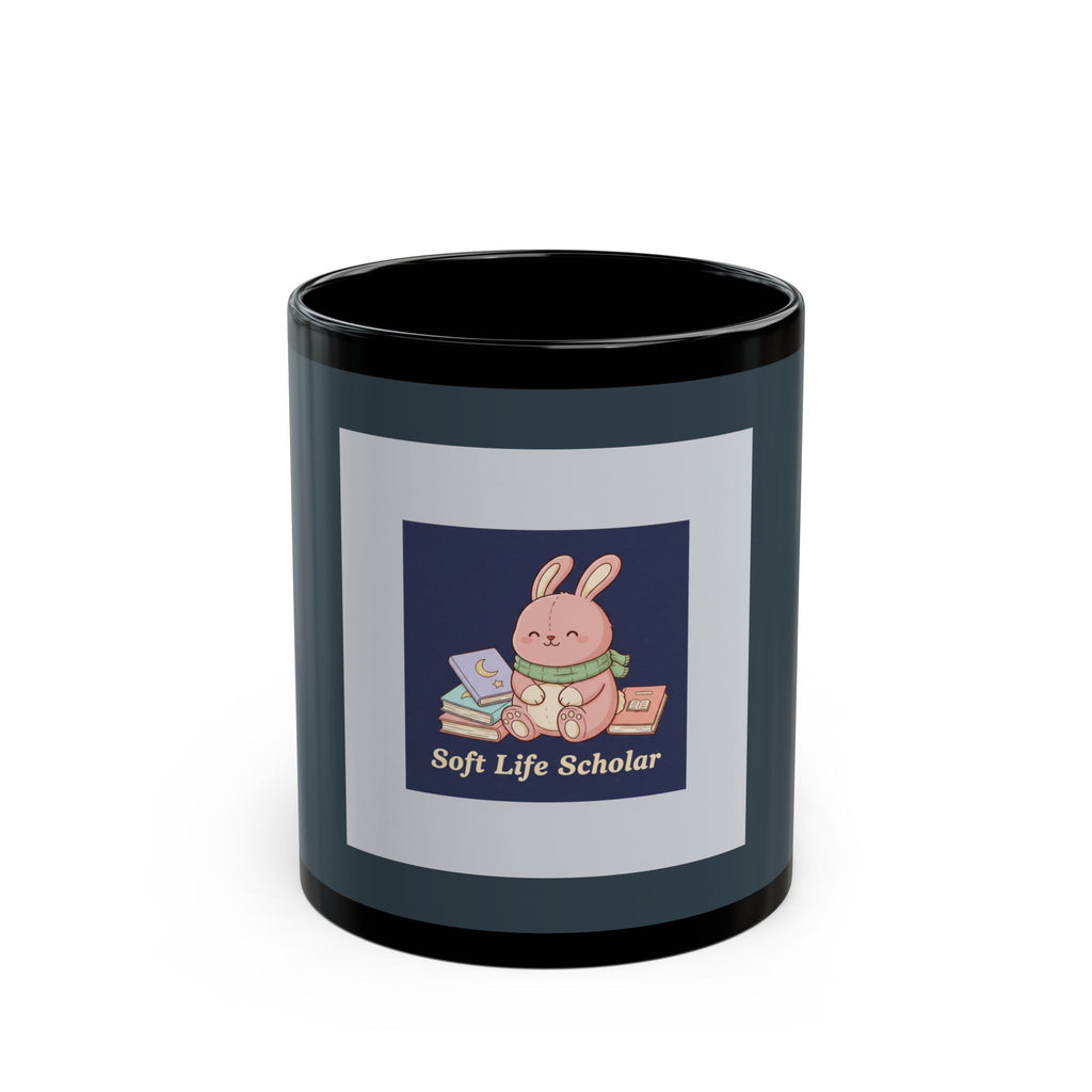 Rabbit Black Mug 11oz – Soft Life Scholar
