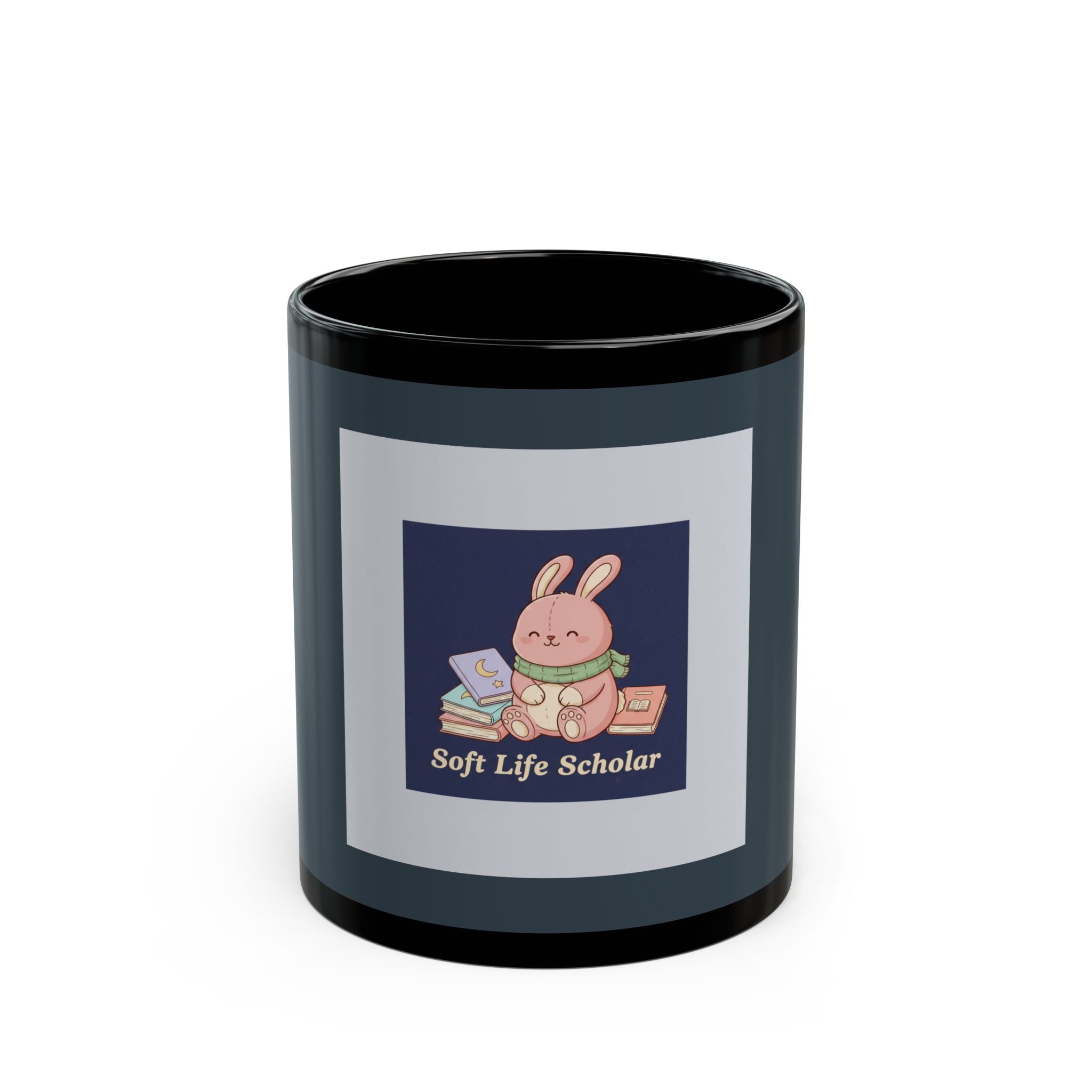 Rabbit Black Mug 11oz – Soft Life Scholar