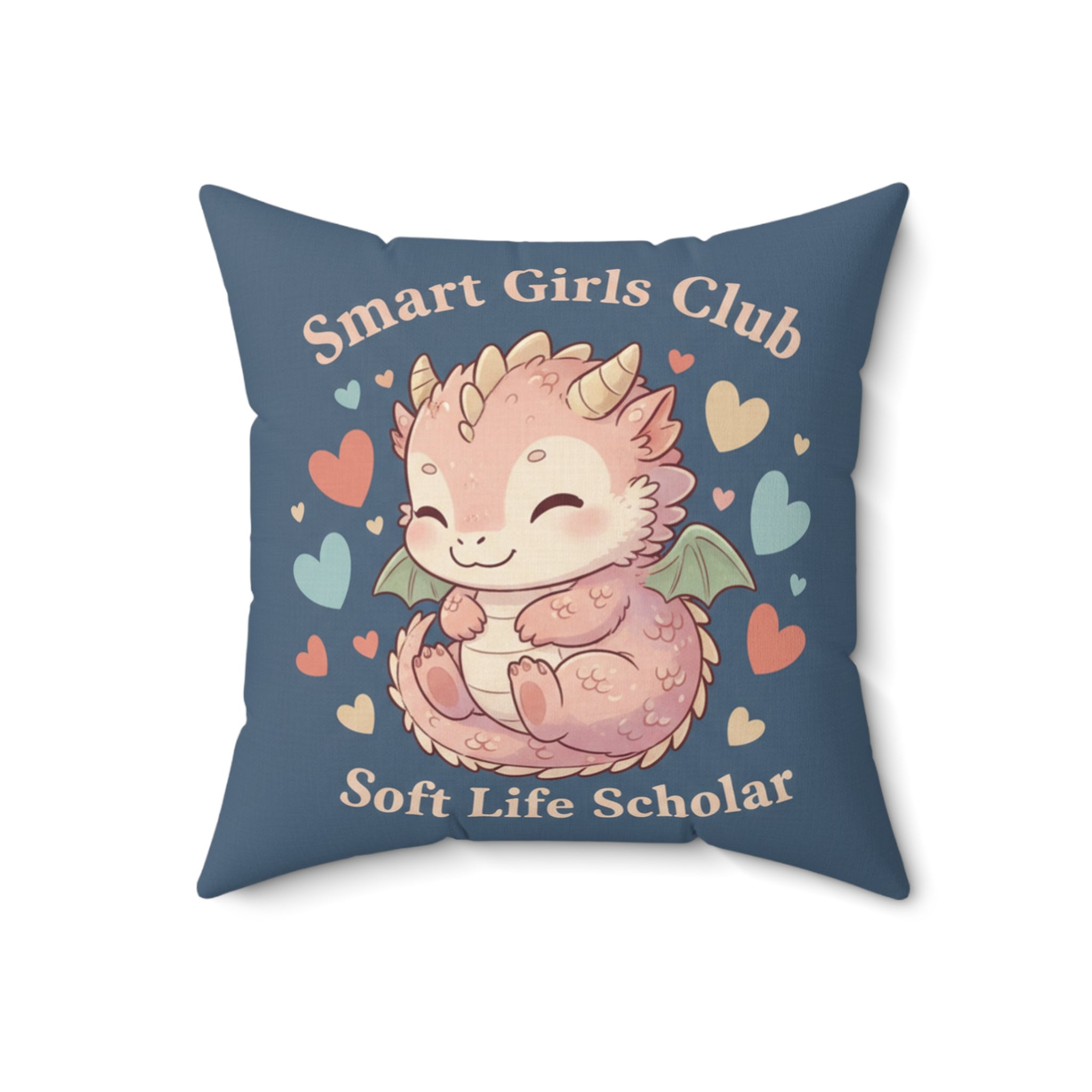 Dragon Square Pillow – Smart Girls Club Soft Life Scholar