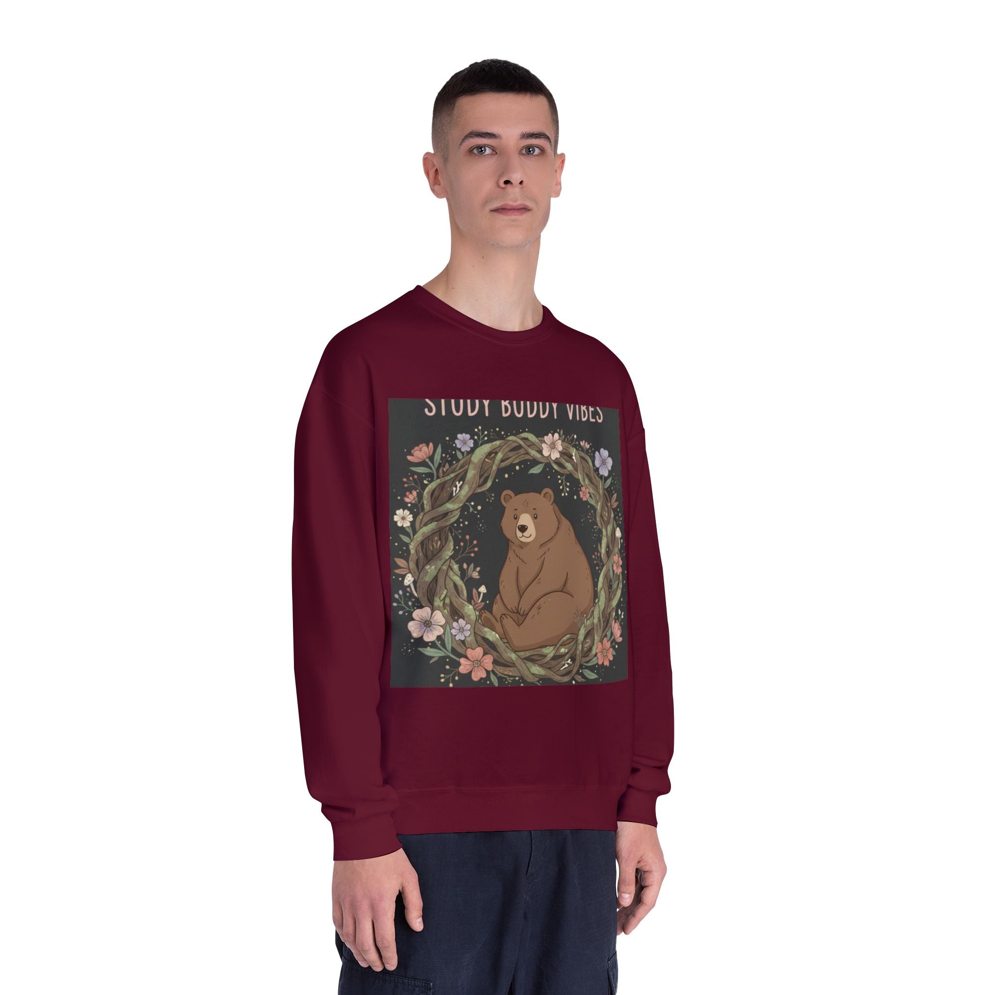 Bear Crewneck Sweatshirt – Study Buddy Vibes