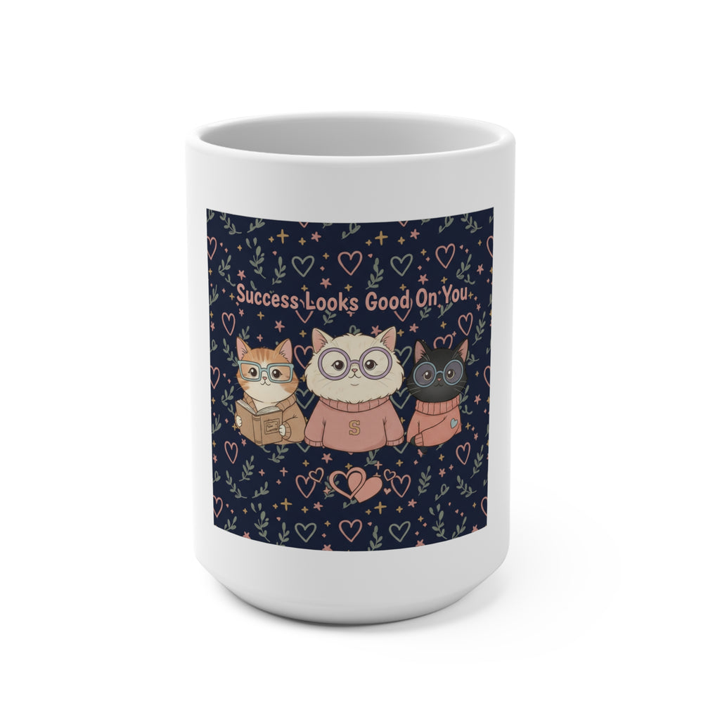 Cats With Glasses Mug 15oz – Success Looks Good on You