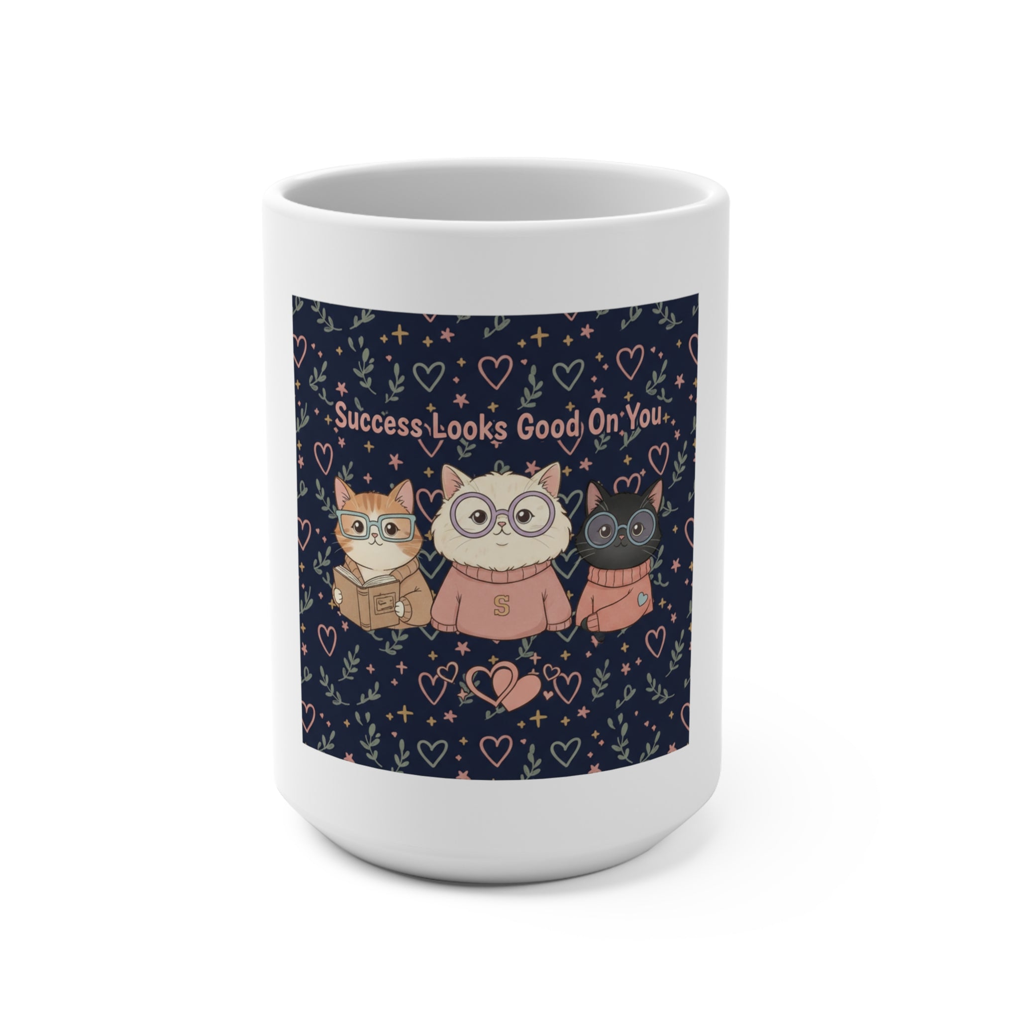 Cats With Glasses Mug 15oz – Success Looks Good on You