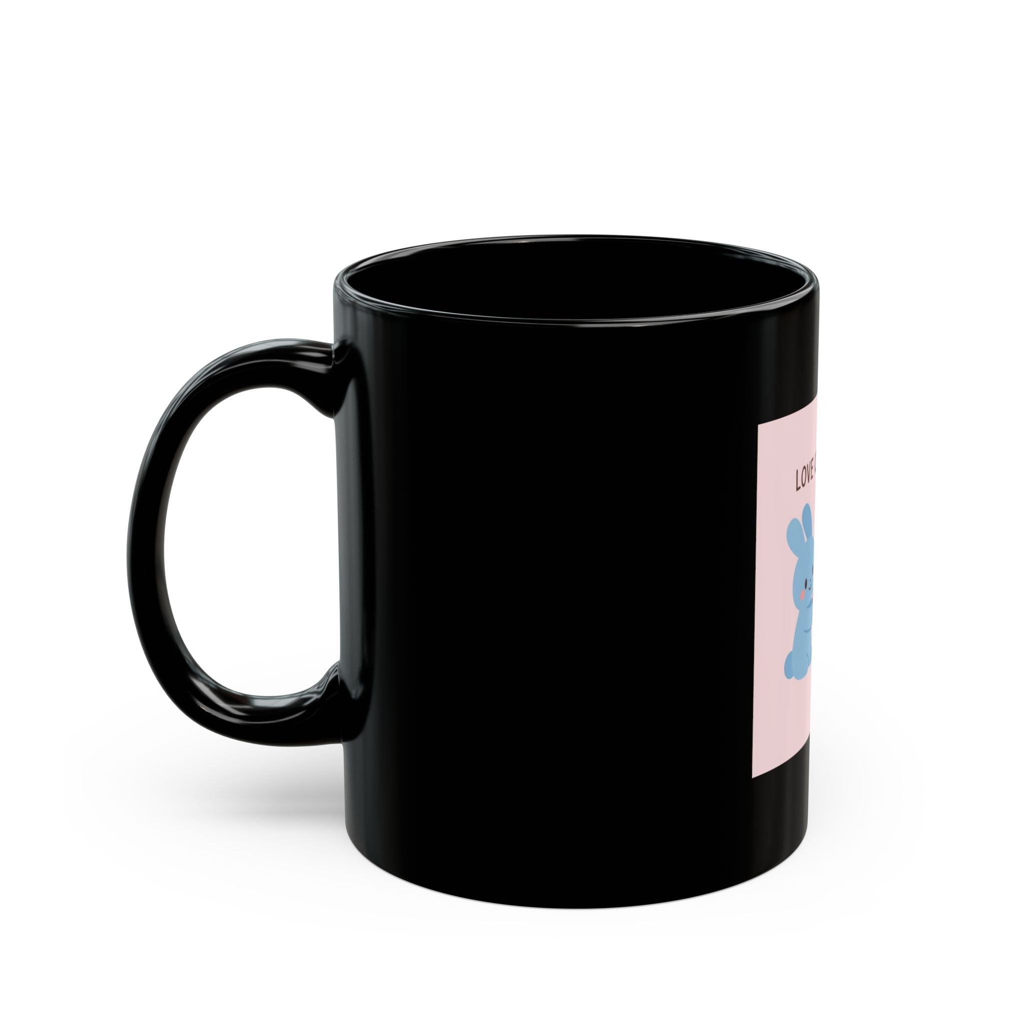 LOVE CAN BE SOFT Black Mug
